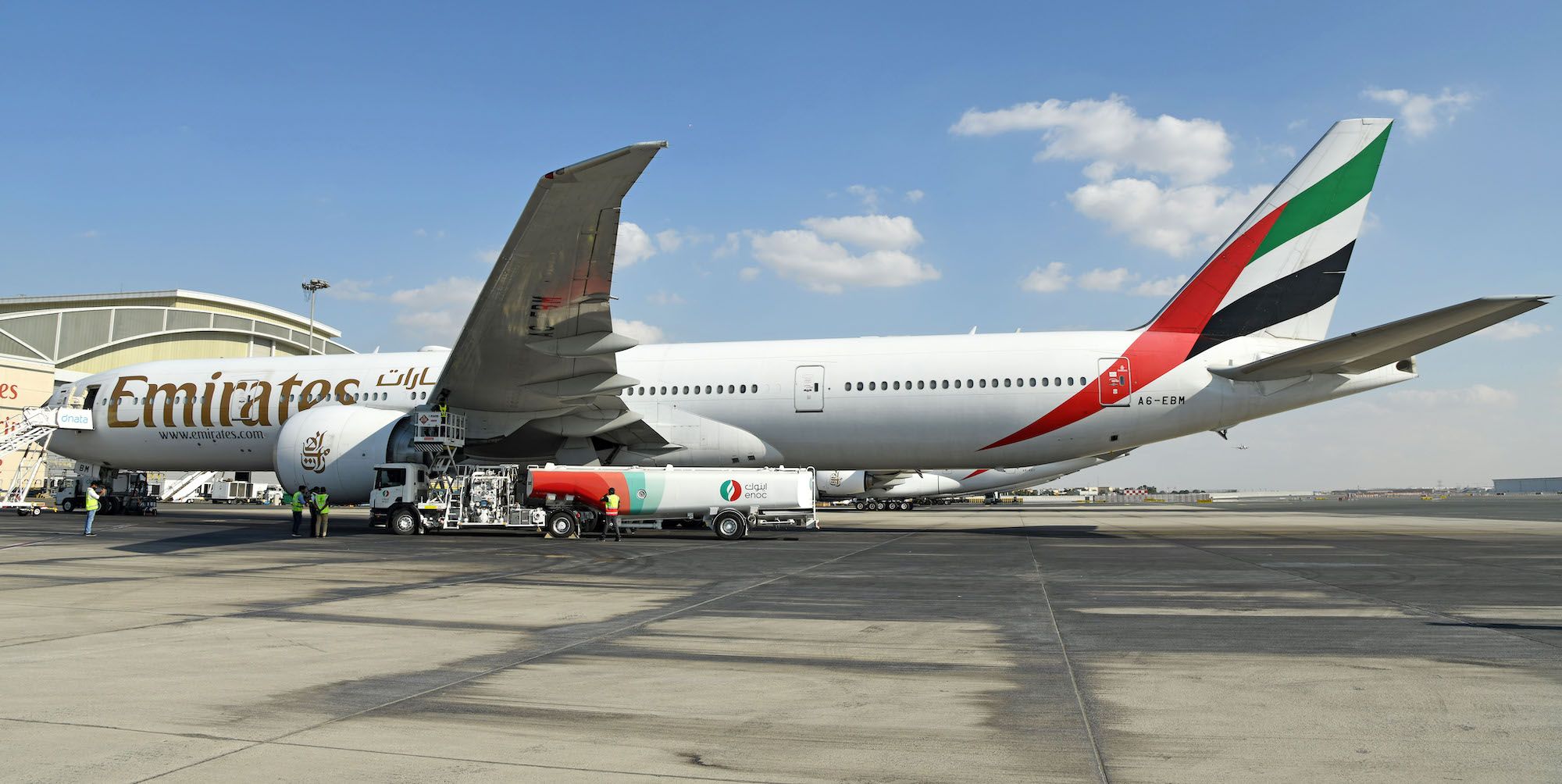 Emirates 777 with SAF refueling