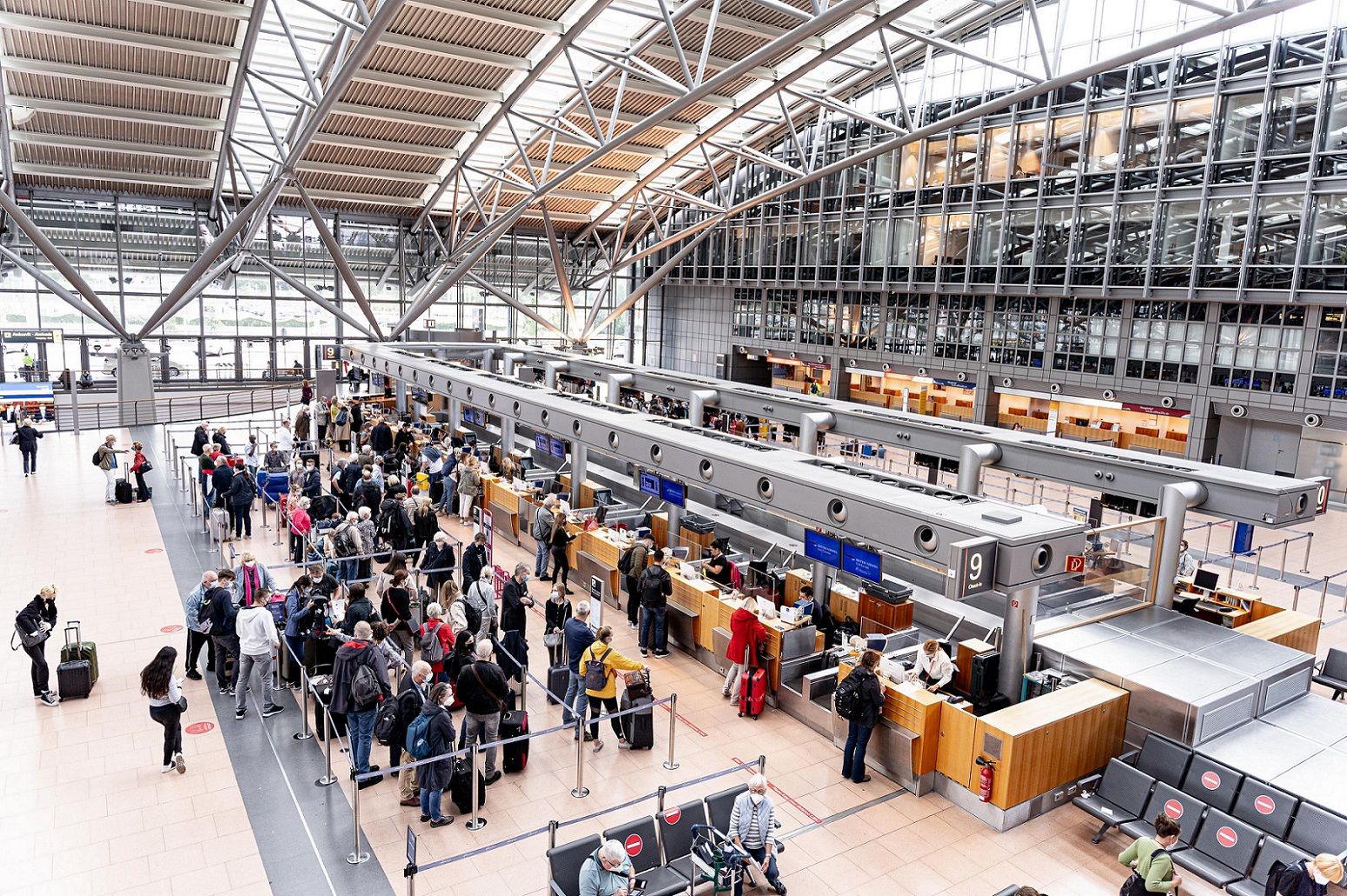 Hamburg Airport check-in area
