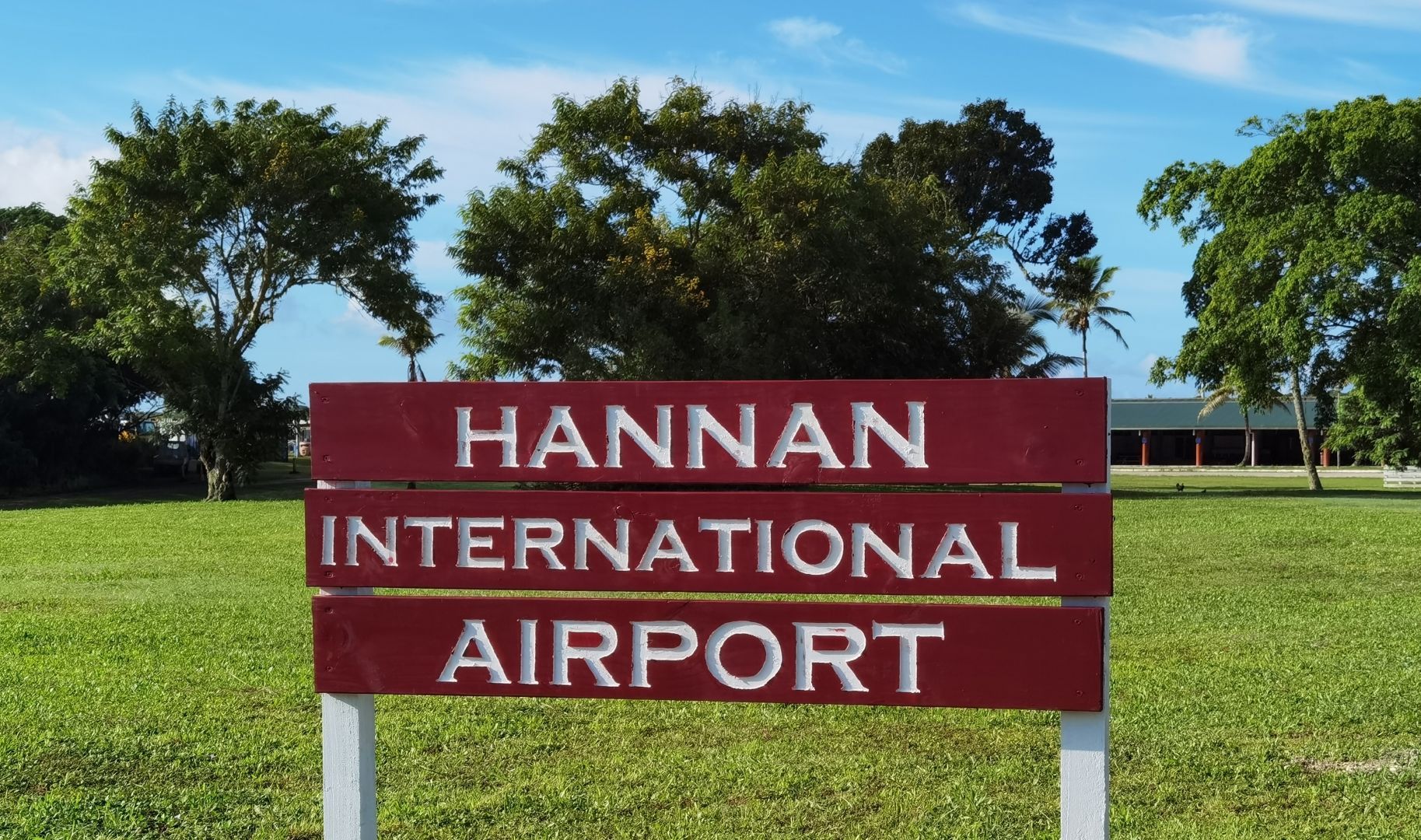 hannan international airport sign