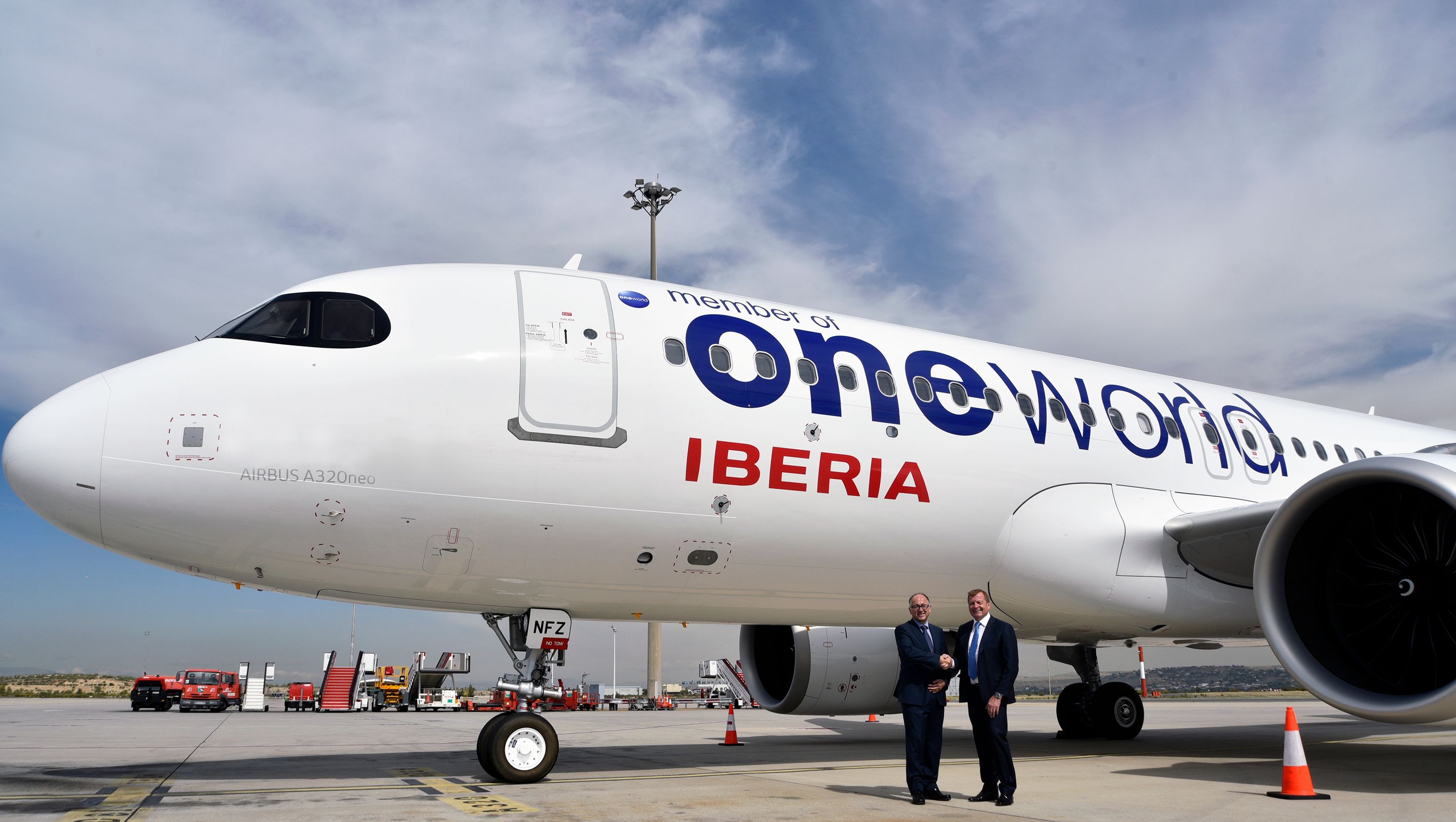 An Iberia aircraft with Oneworld livery