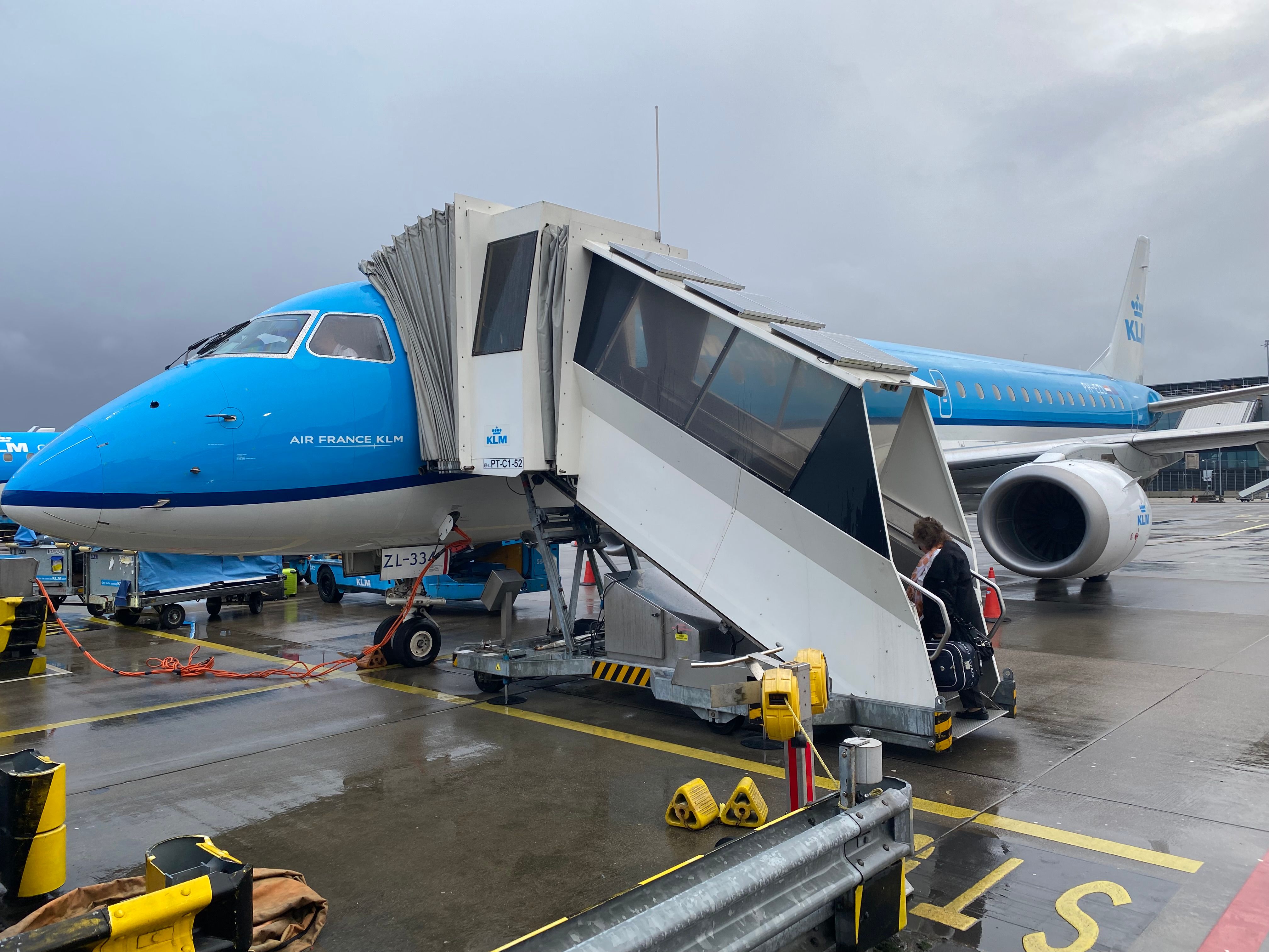 KLM Embraer 190 Cityhopper at Amsterdam Schiphol Airport in January 2023