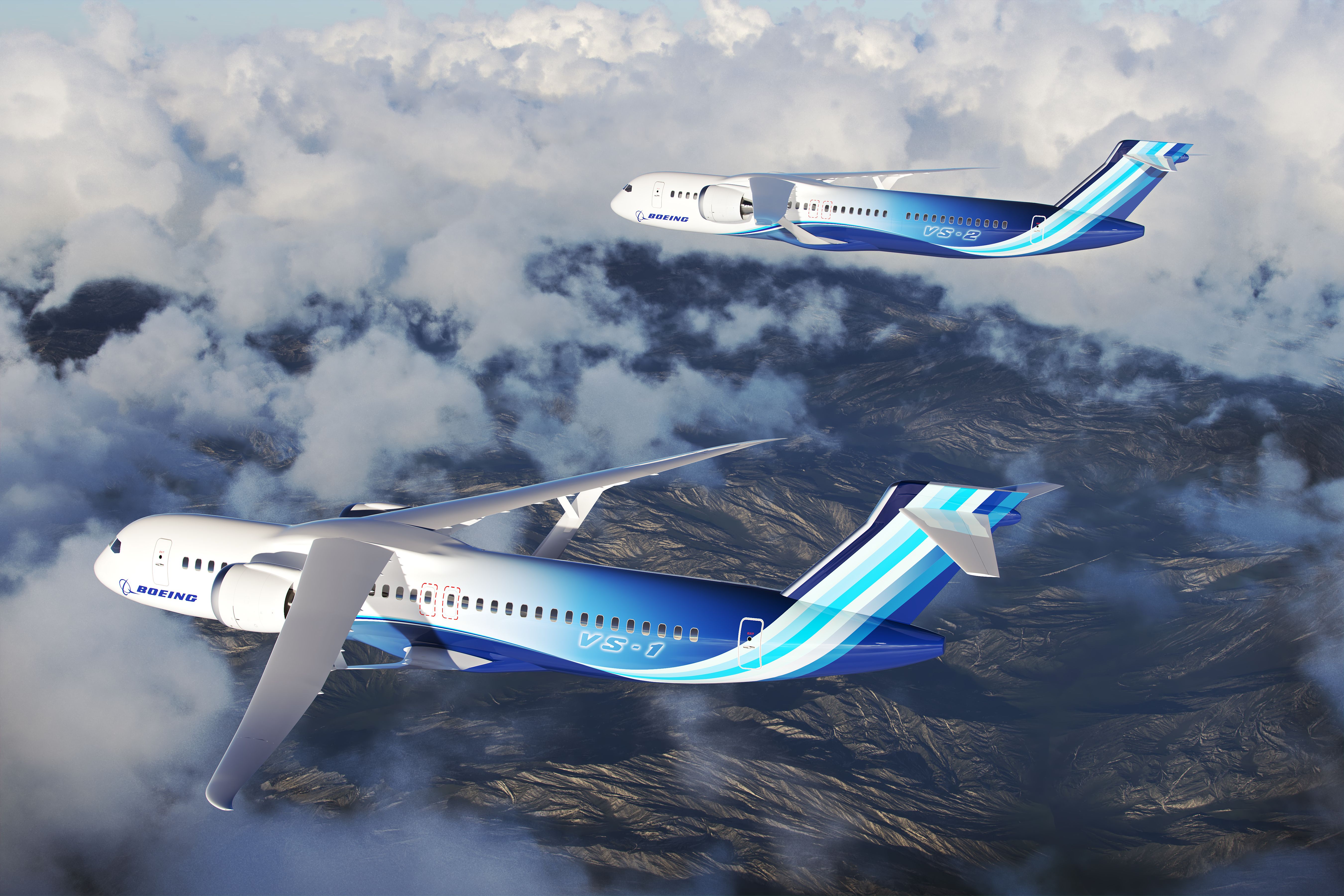 NASA and Boeing's render of the Transonic Truss-Braced Wing demonstrator aircraft