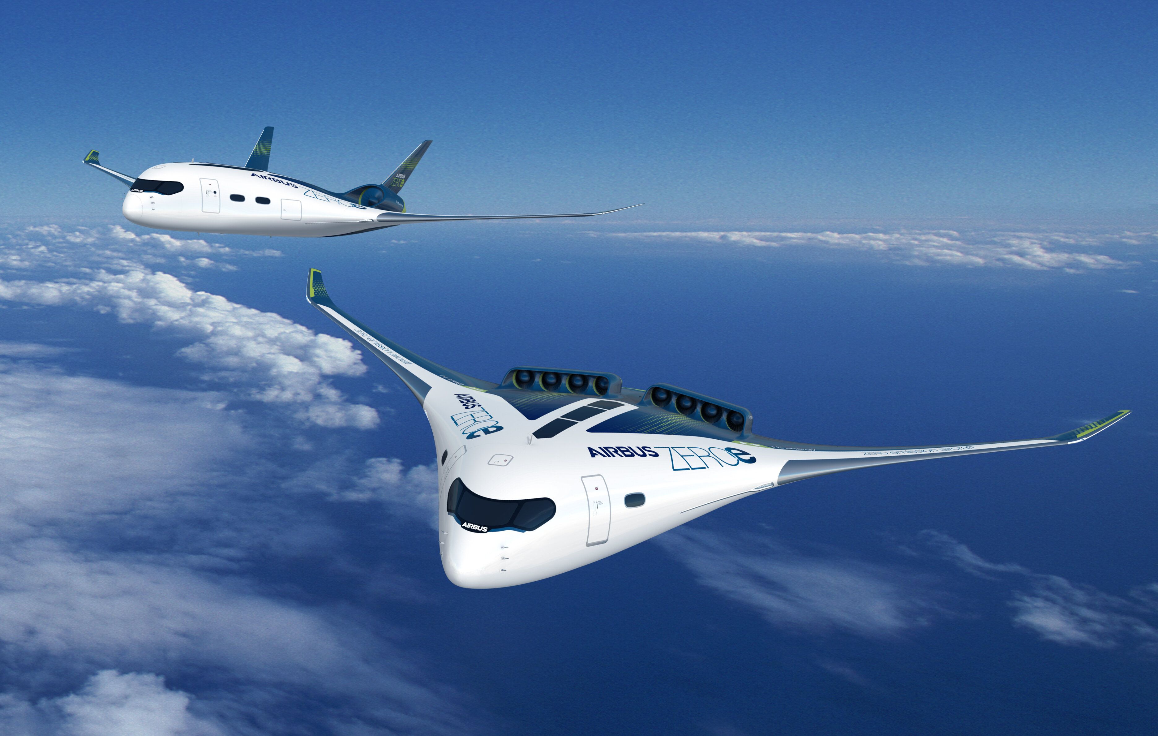 airbus zeroe blended wing concept planes