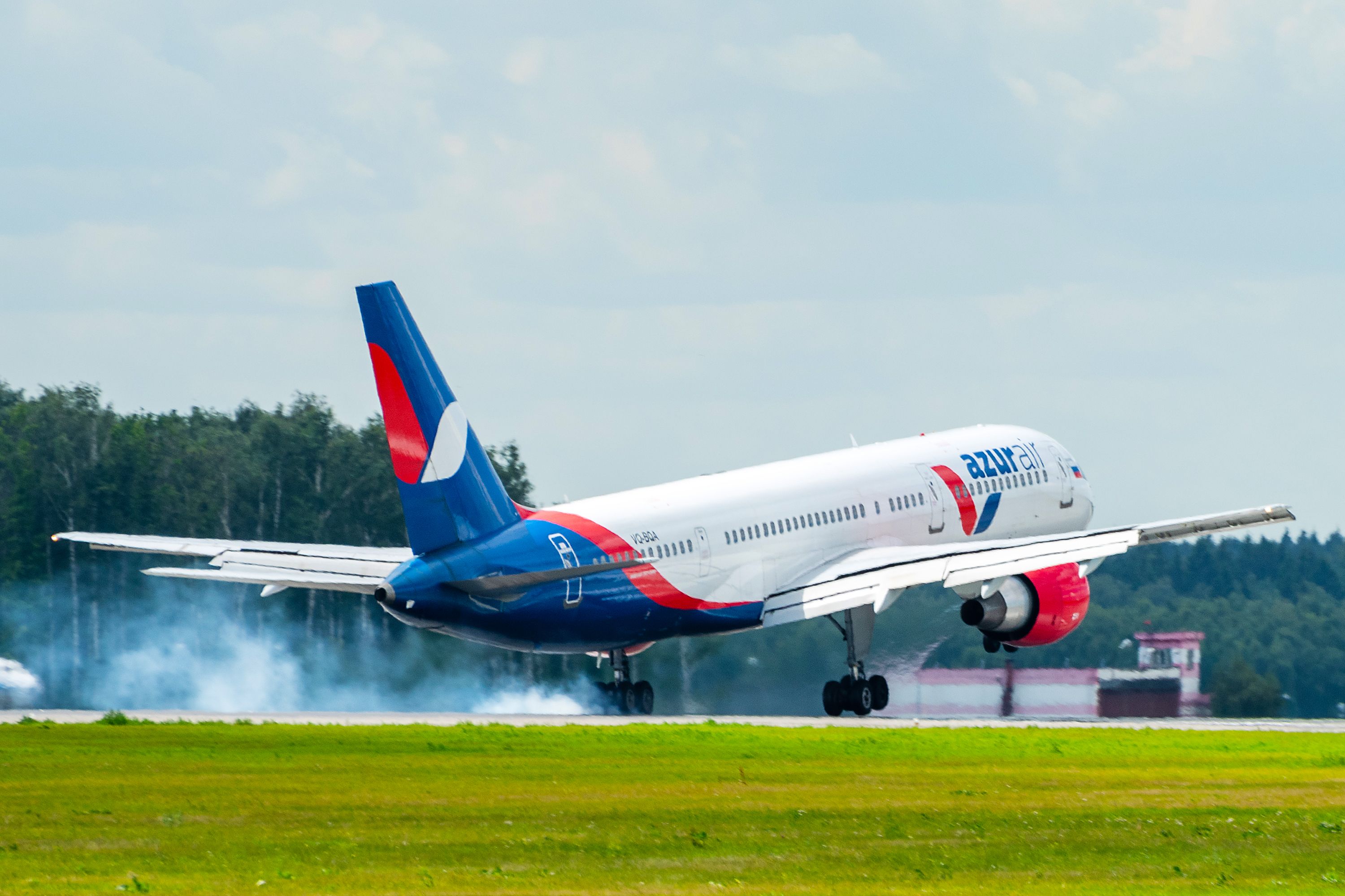 An Azur Air Boeing 757 Landing.