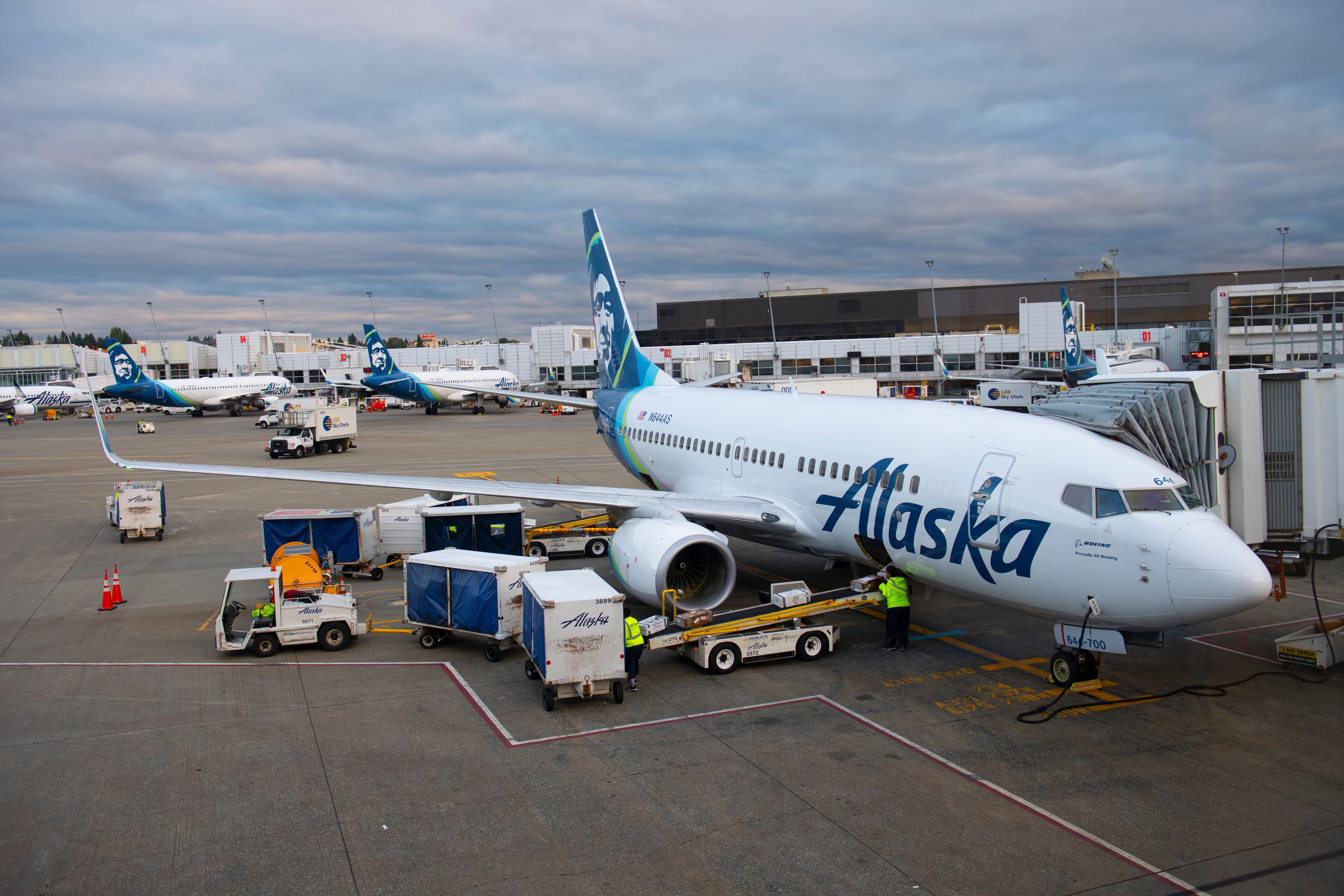 Alaska Airlines Planes In Seattle