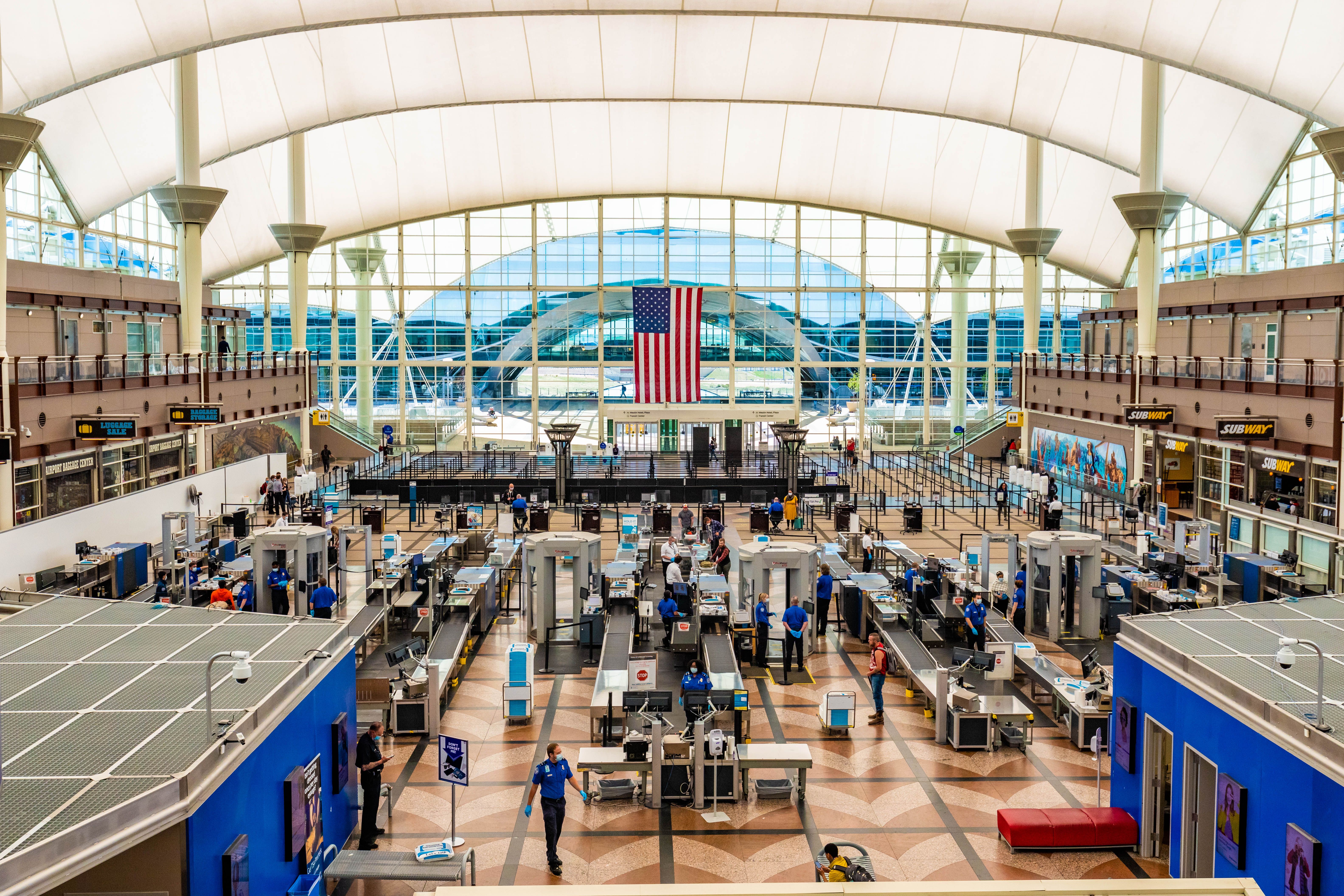 Denver International Airport's current security spaces