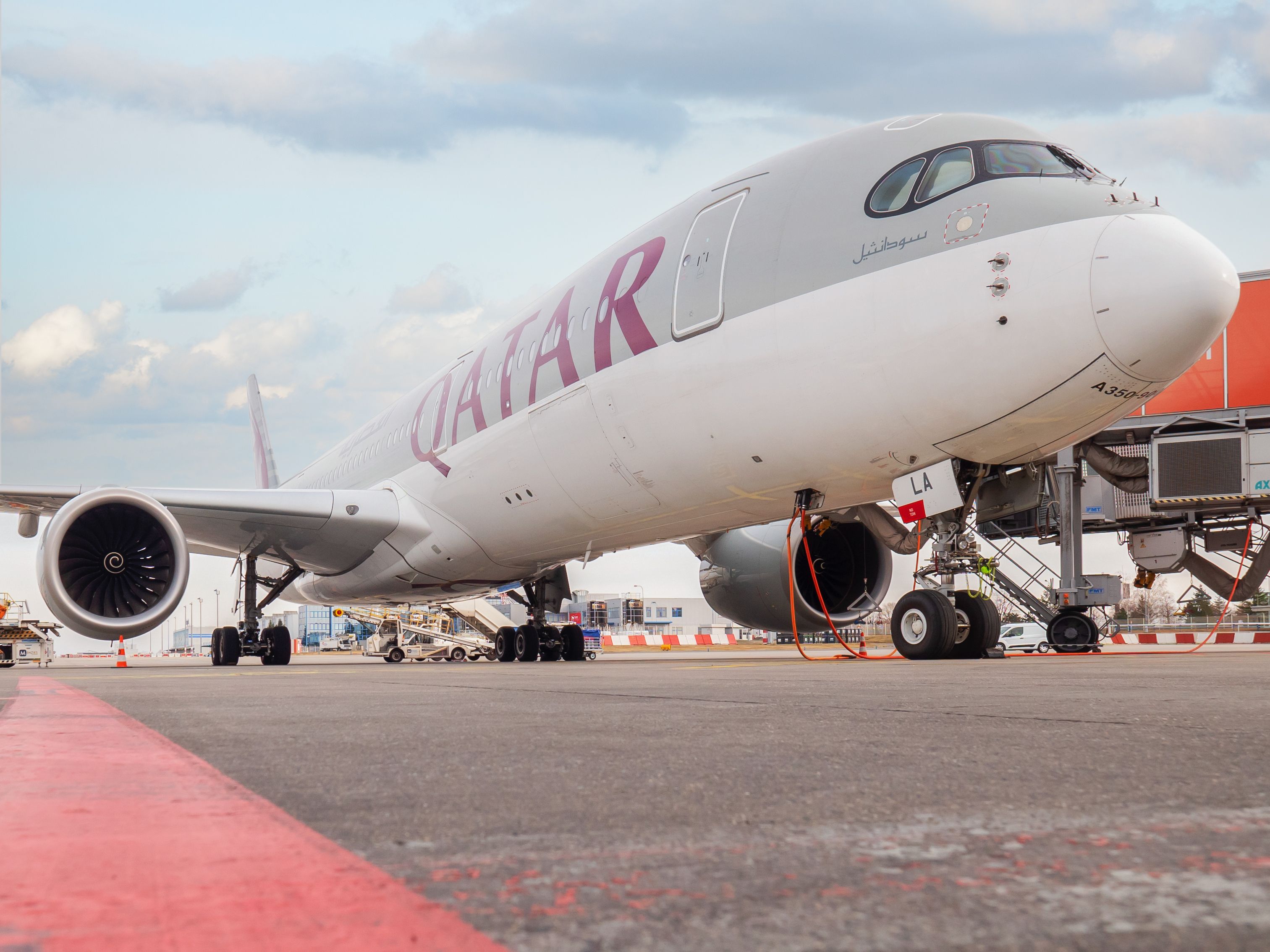 Qatar Airways Airbus A350 Parked