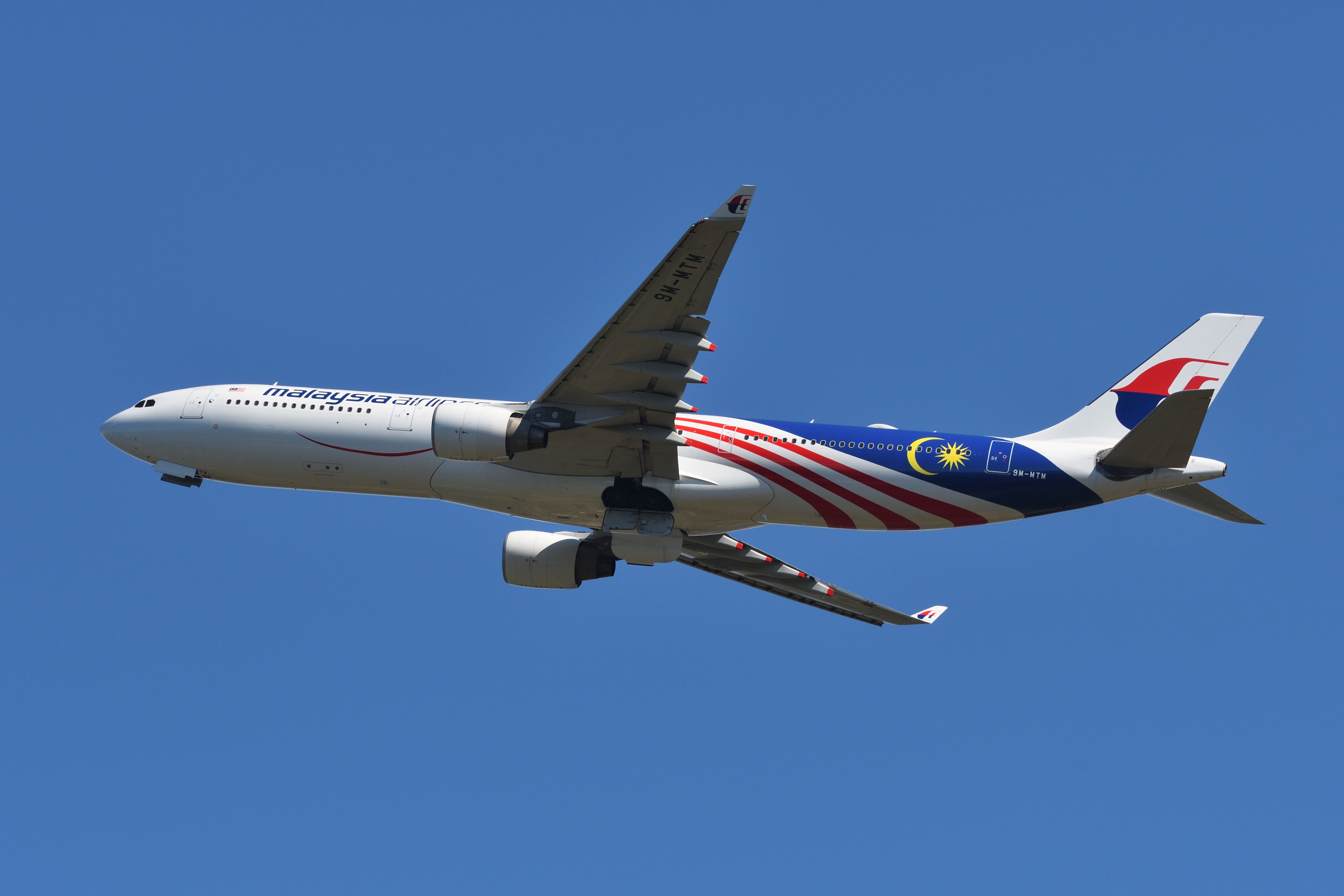 Malaysia Airlines A330 in the sky 