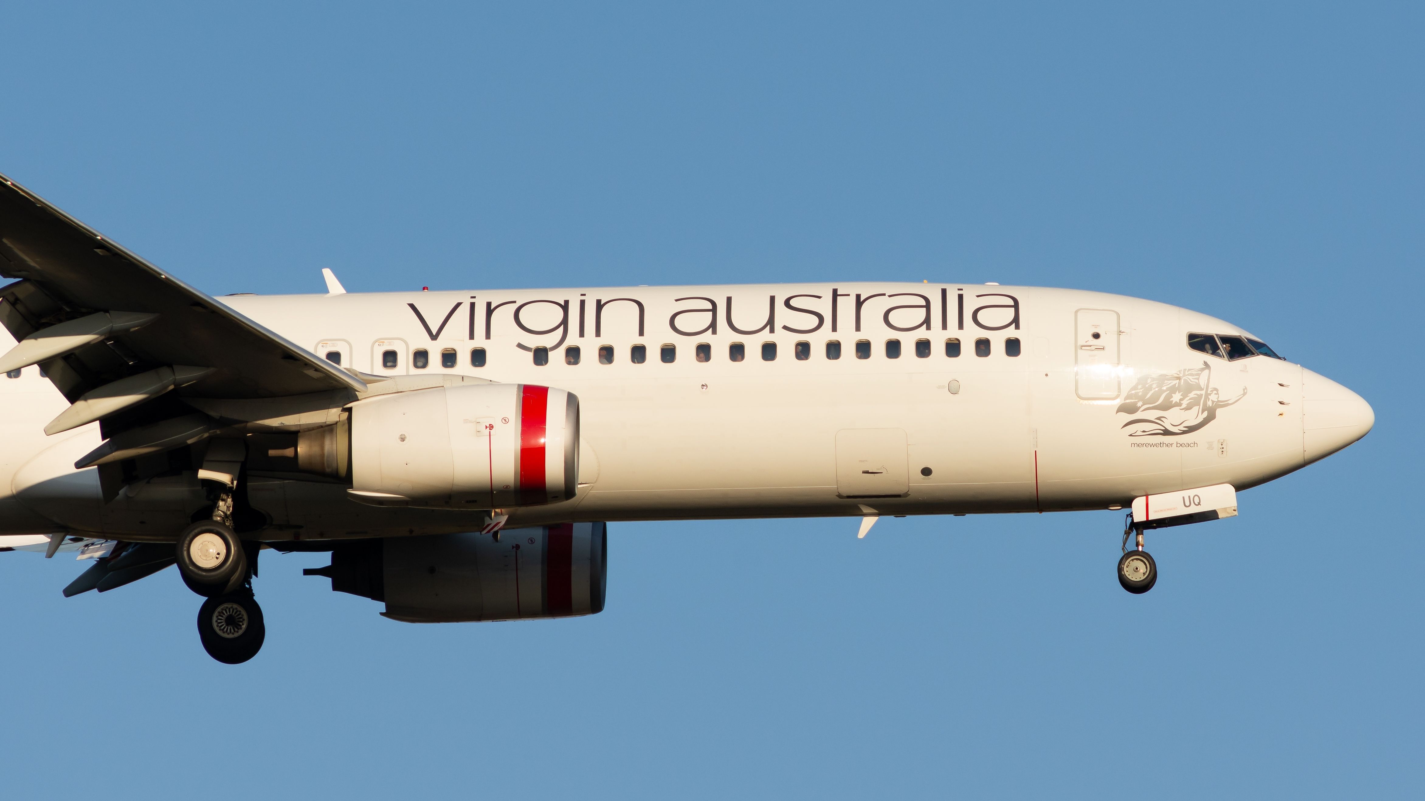 Virgin Australia on approach to Perth 
