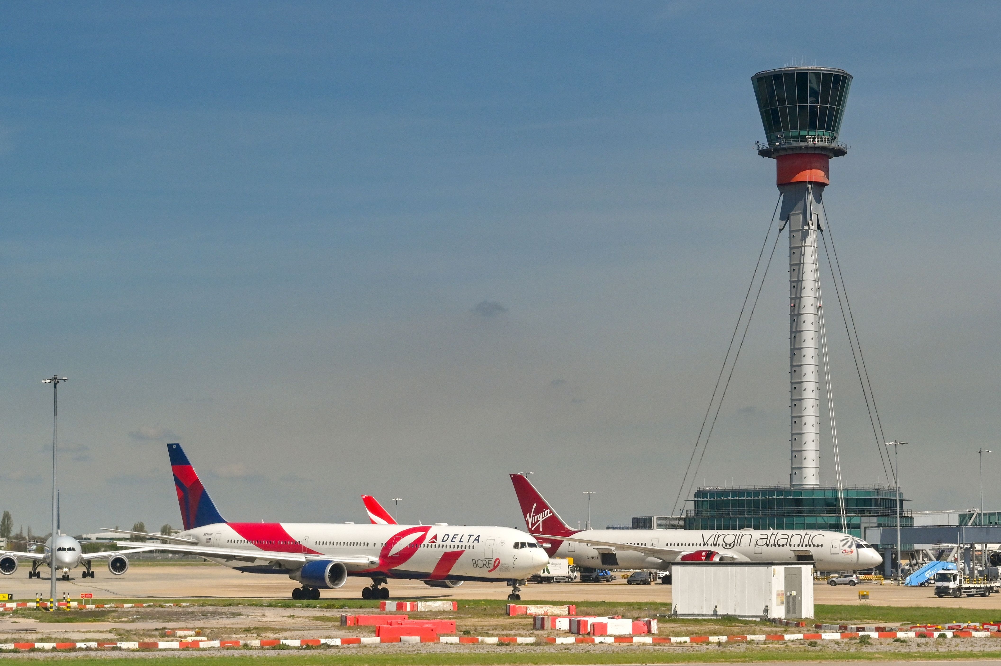 London Heathrow Airport Planes & Tower