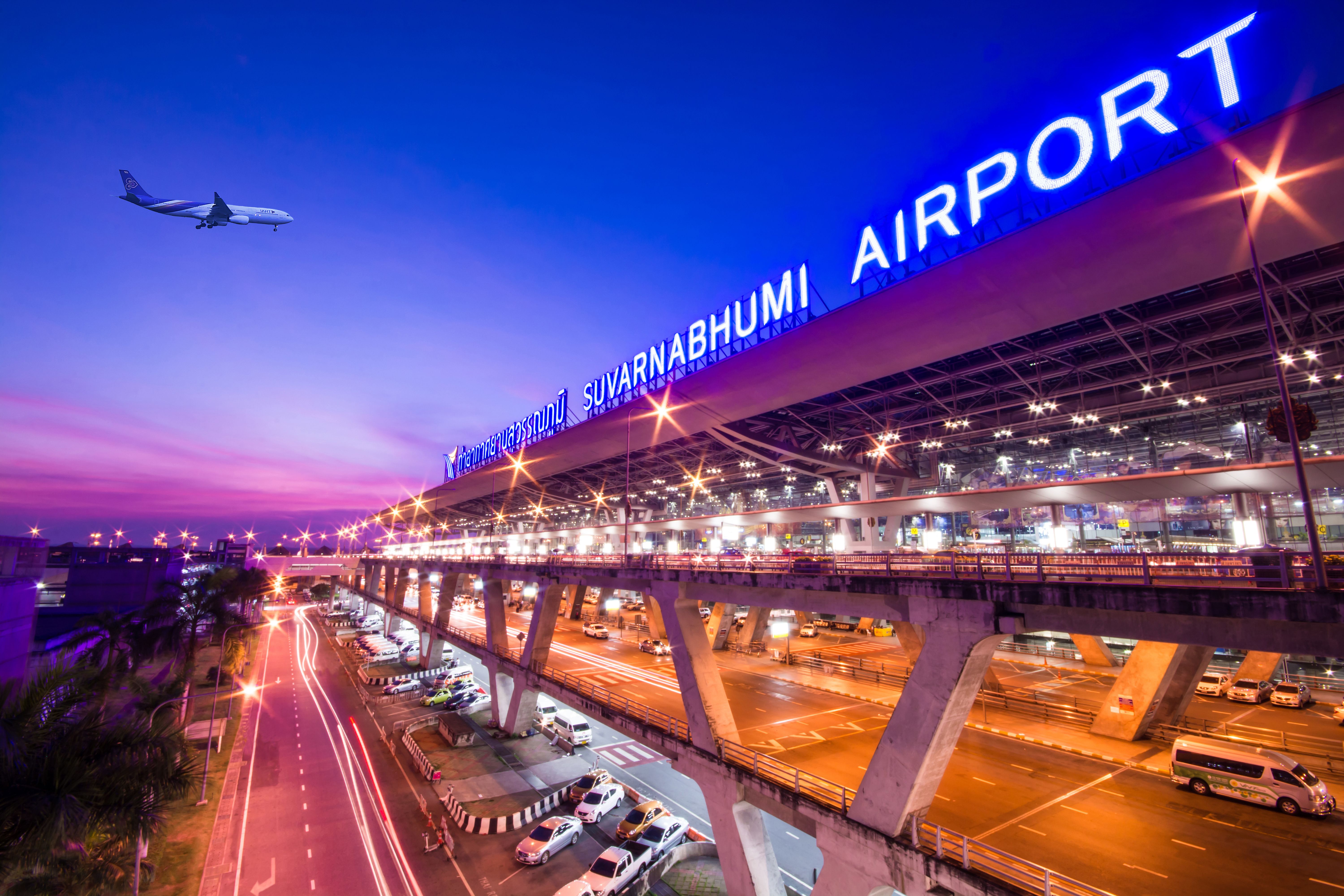 Suvarnabhumi Airport in Bangkok, Thailand hosts the world's third largest single building airport terminal