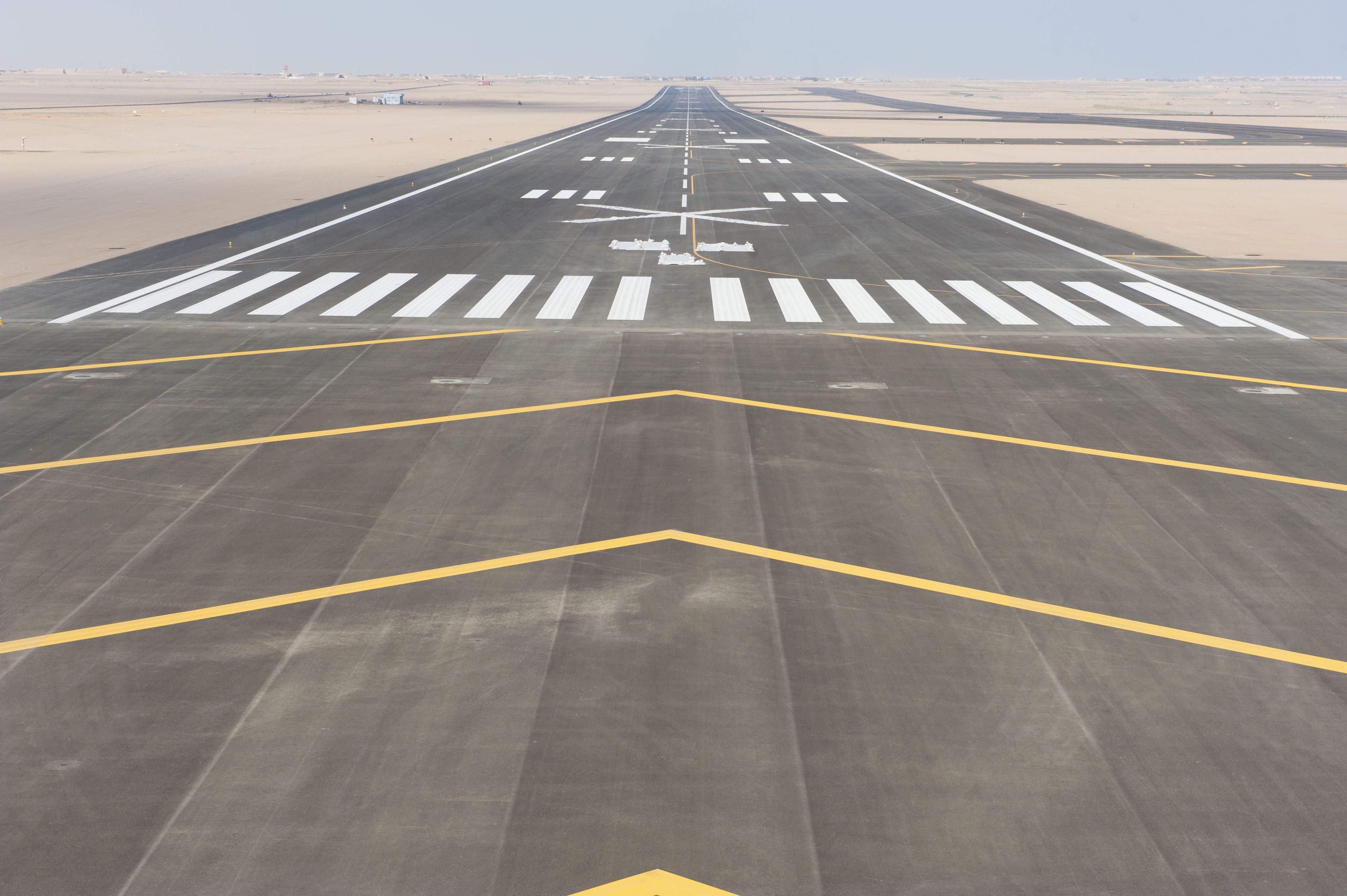 Commercial airport runway