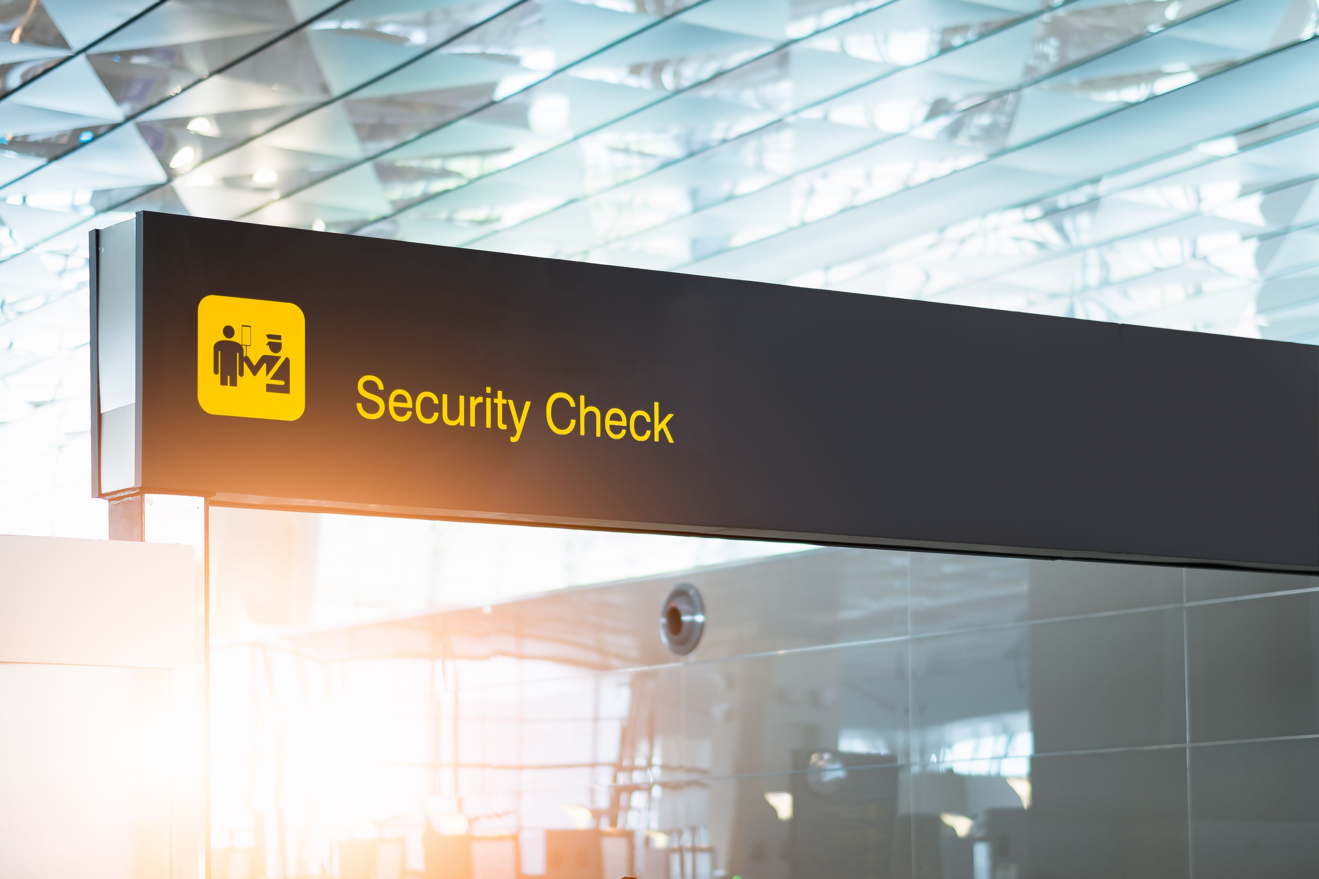 Security check at an airport