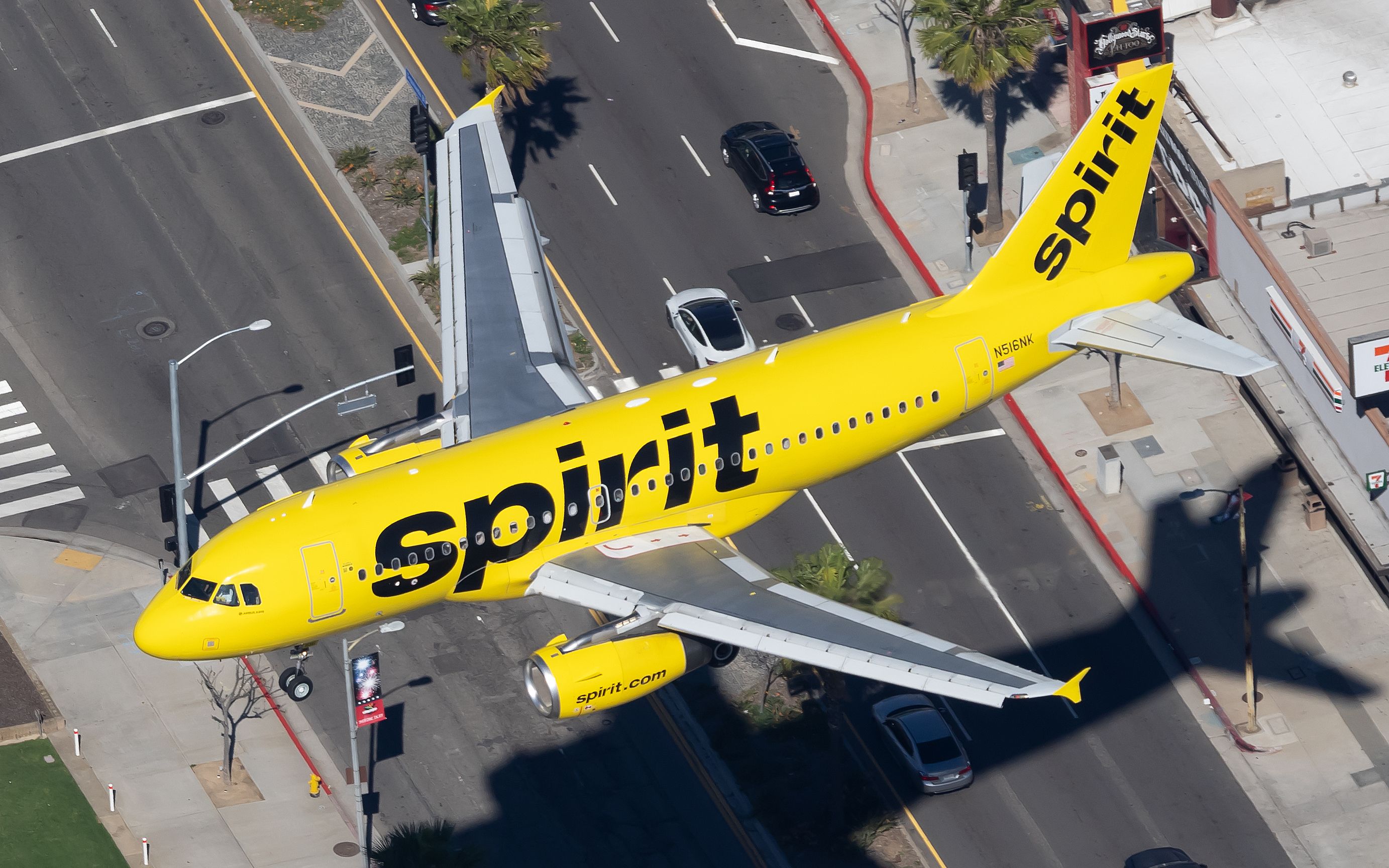 A Spirit Airlines Airbus A319 registration N516NK
