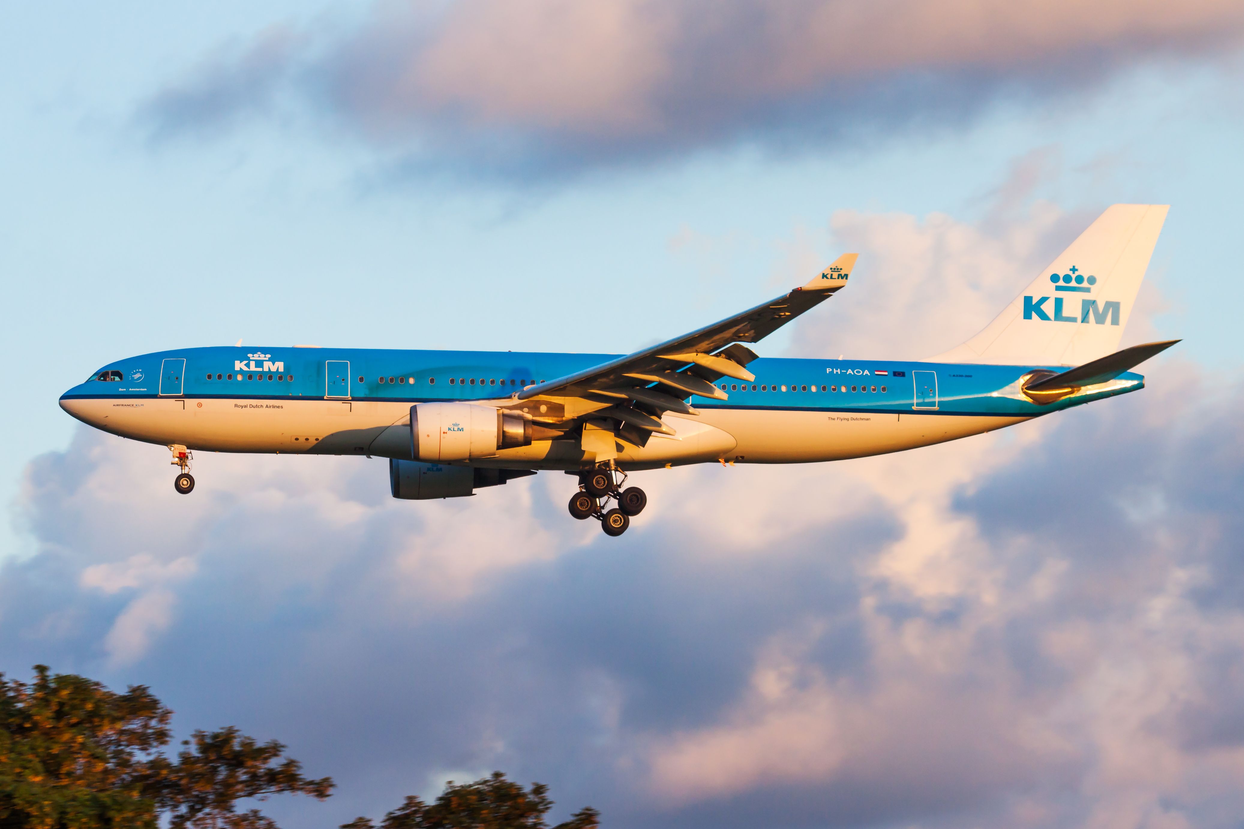 The KLM Airbus A330-203 PH-AOA at AMS in March 2016