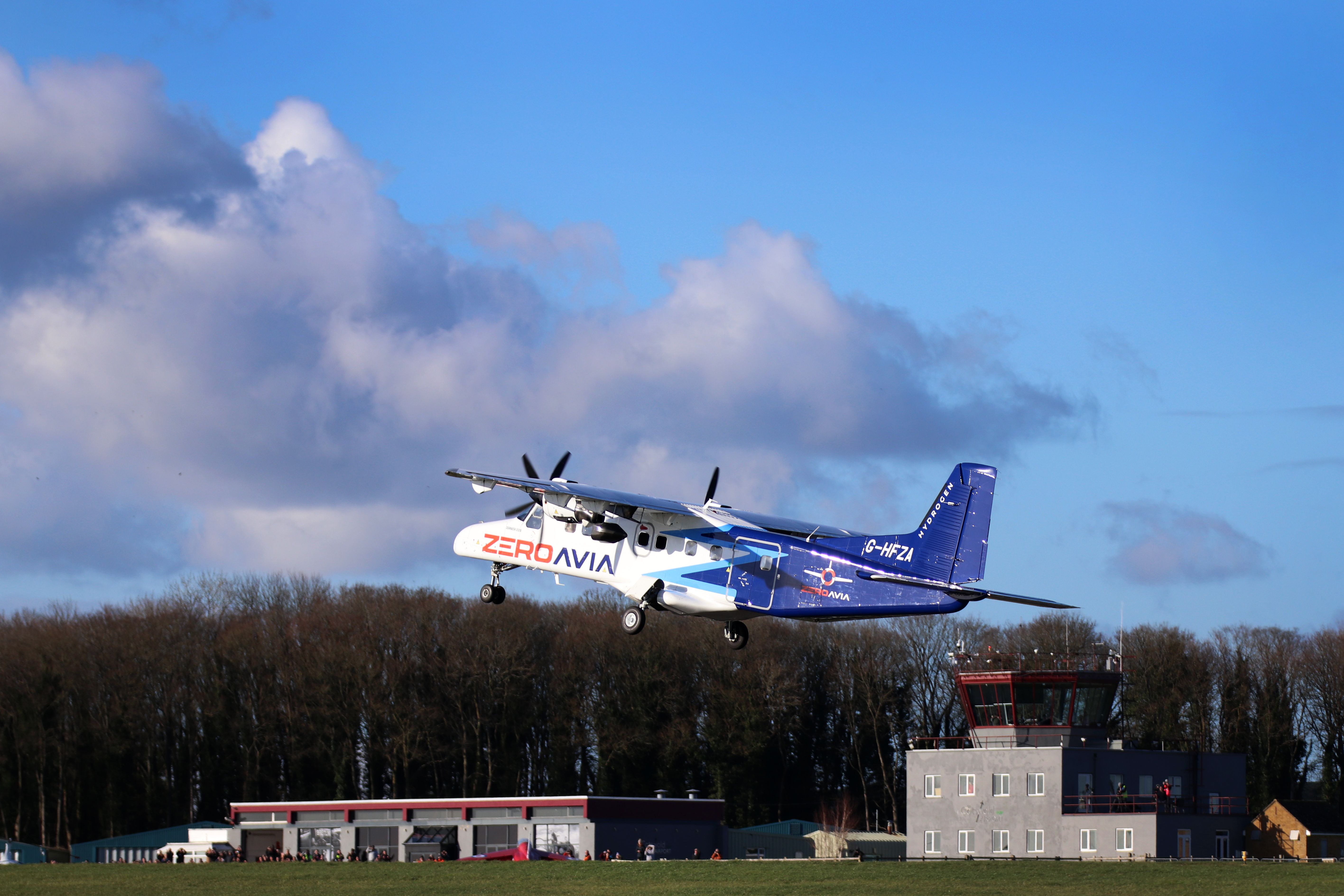 ZeroAvia first flight with Dornier 228 taking off