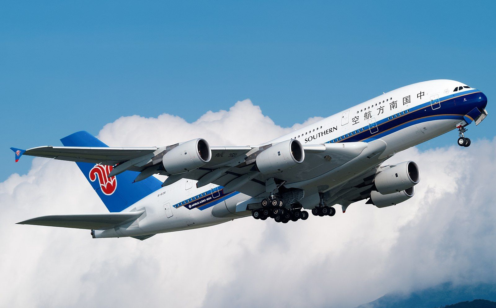 China Southern A380 taking off
