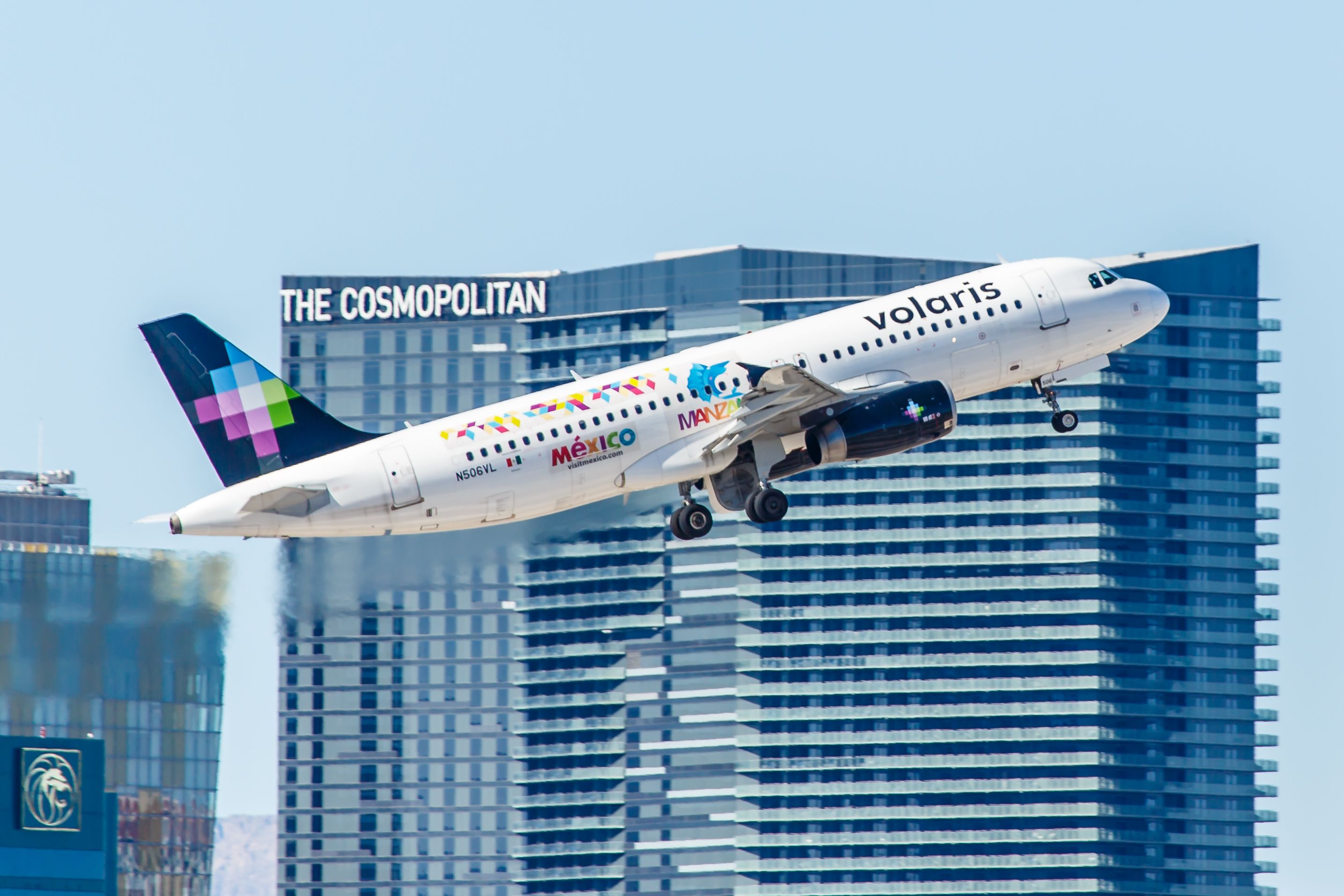 A Volaris Airbus A320 departing from Las Vegas