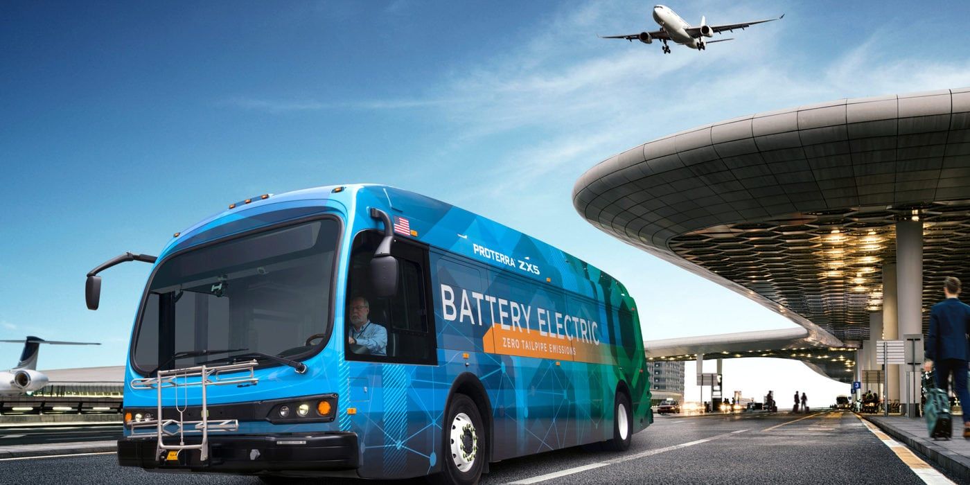 Airport-with-ZX5-scaled - Proterra Battery Electric Bus at Airport Graphic