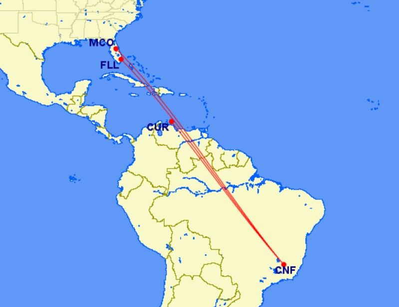 Azul's new international routes from Belo Horizonte