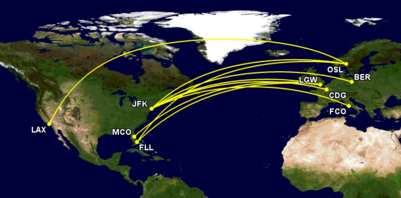 Norse Atlantic's summer US network as of mid Feb