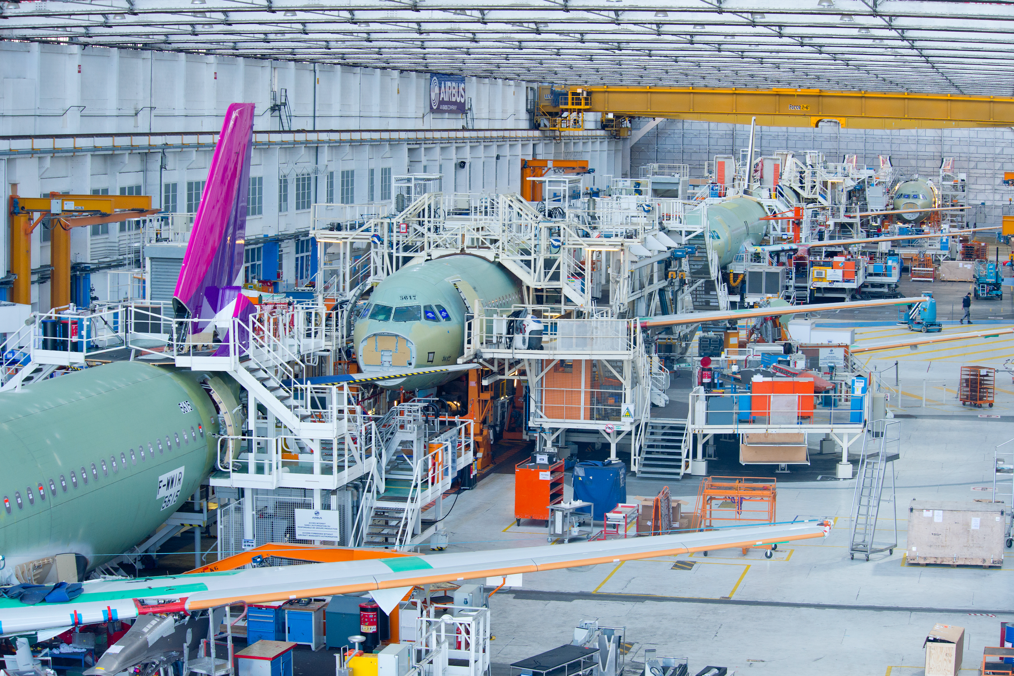 A320neos in the airbus factory