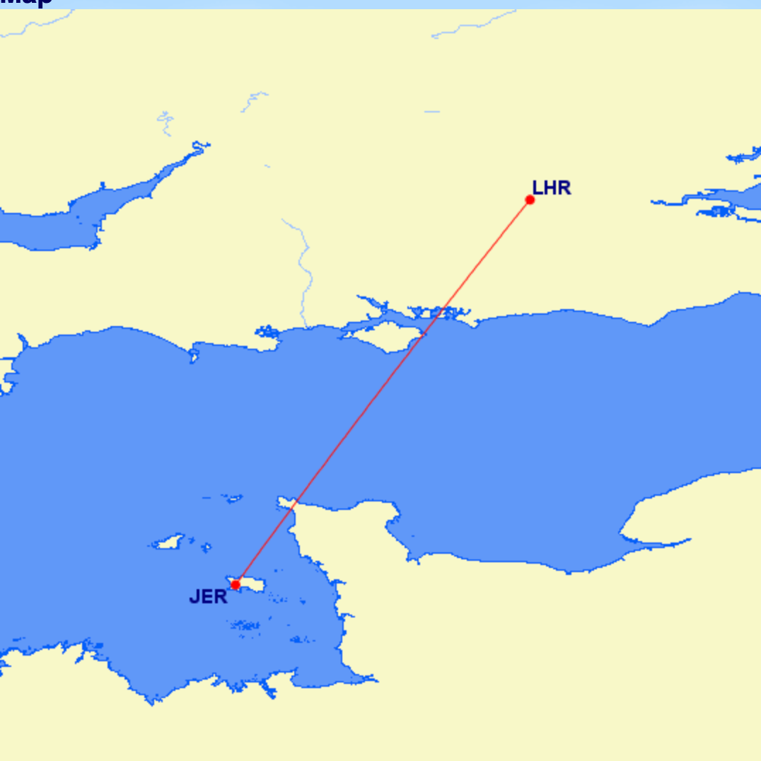 LHR-JER Route Map