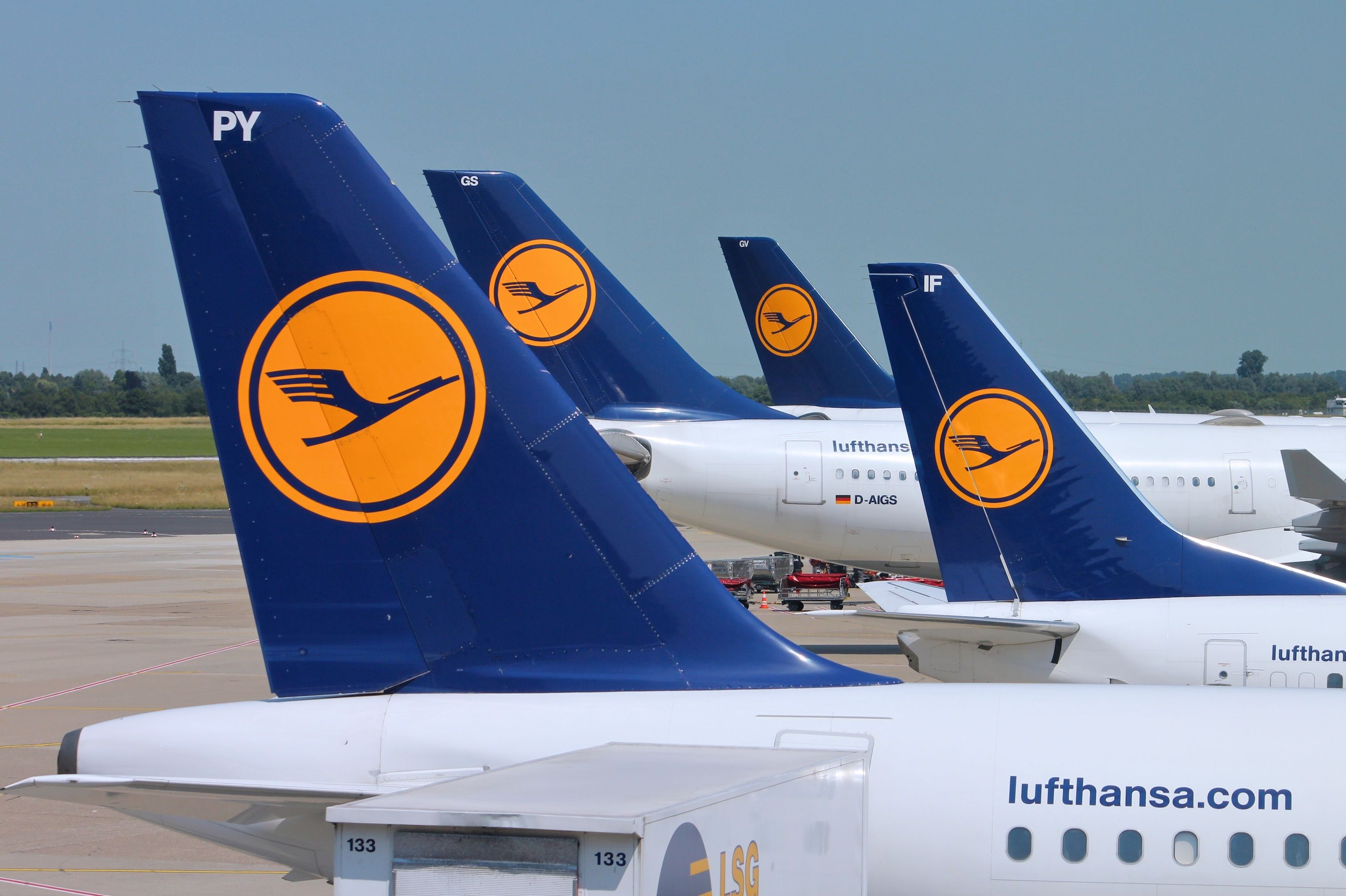 A Lufthansa aircraft fleet