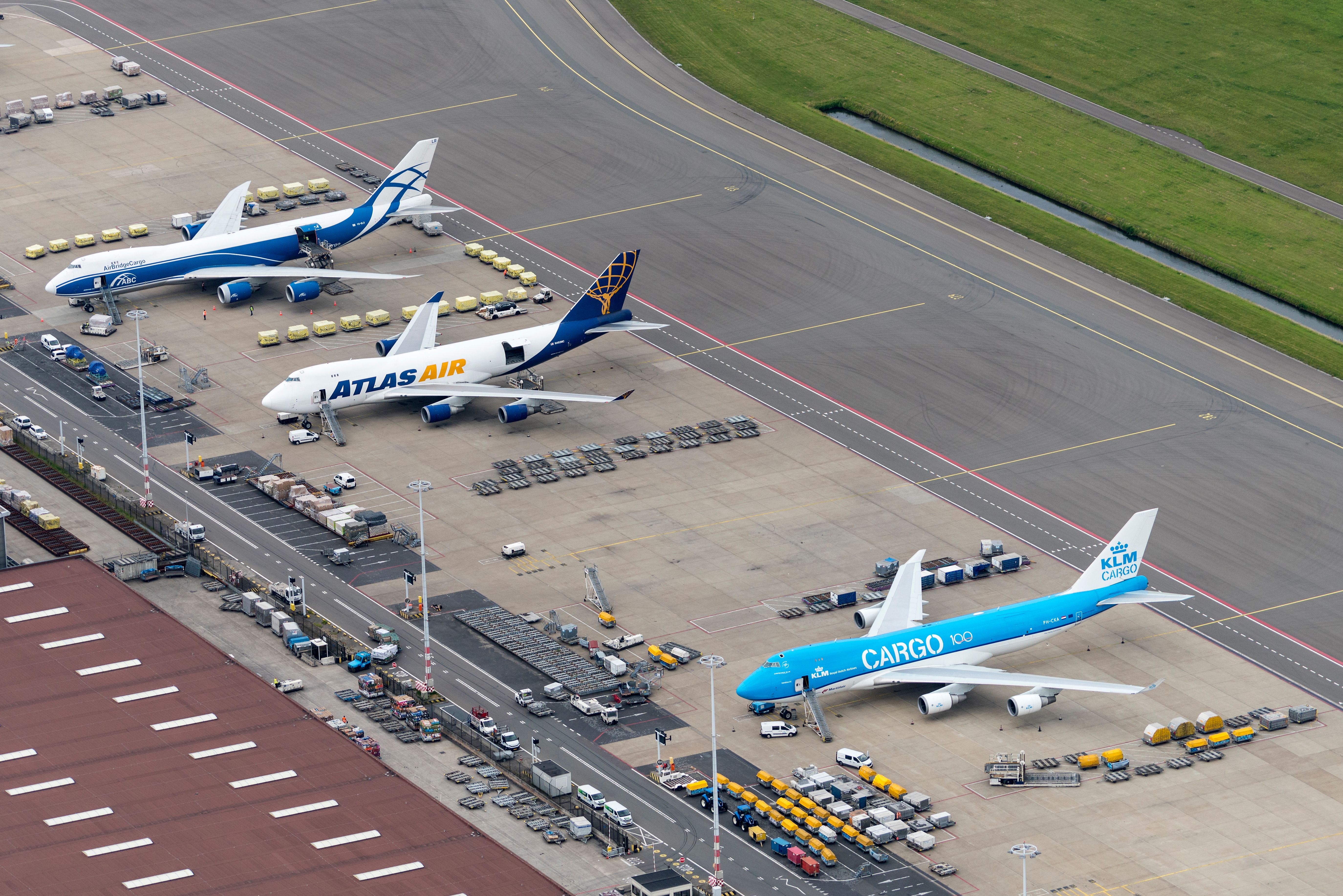 Cargo aircraft at Amsterdam Schiphol Airport