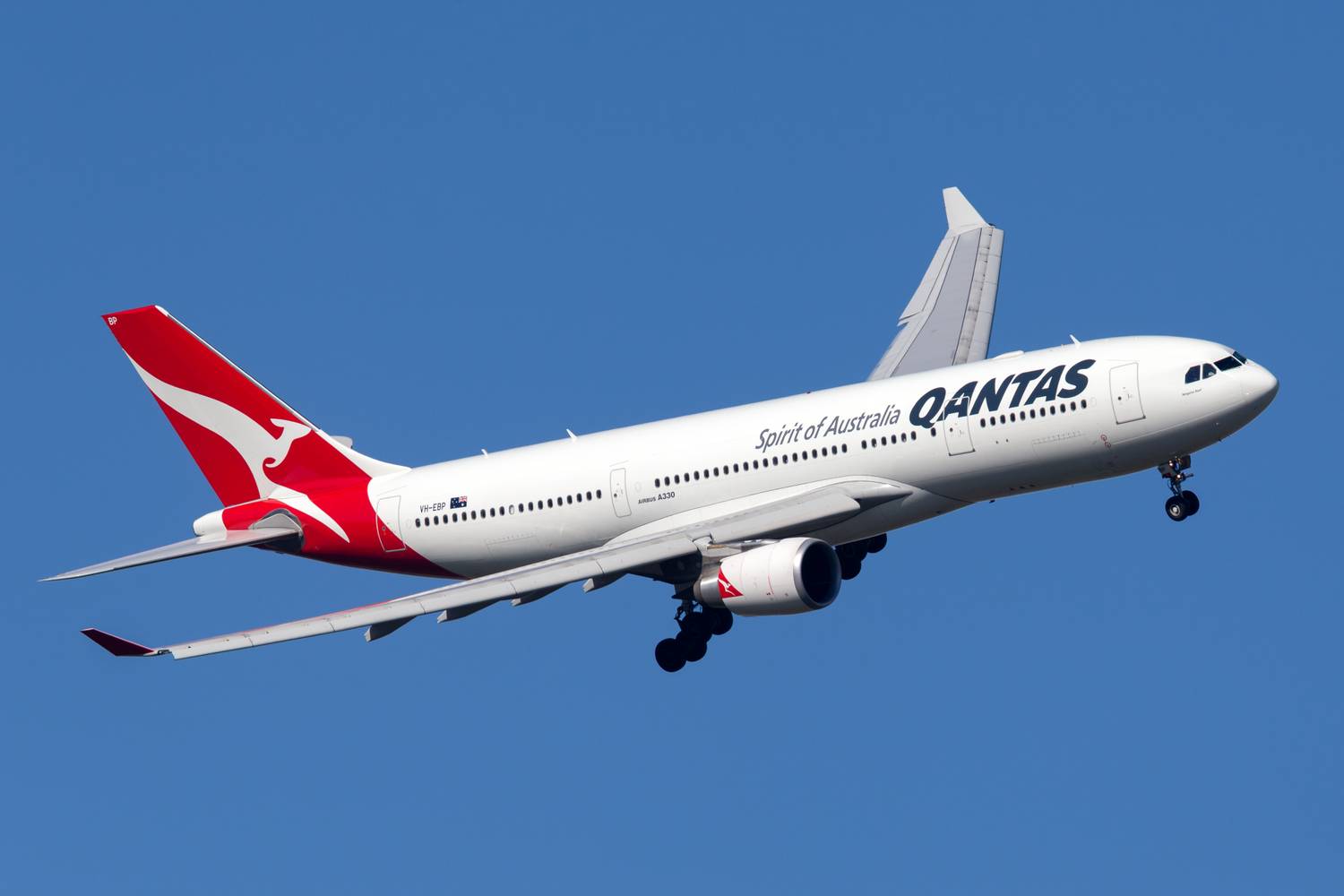 Qantas A330 in flight