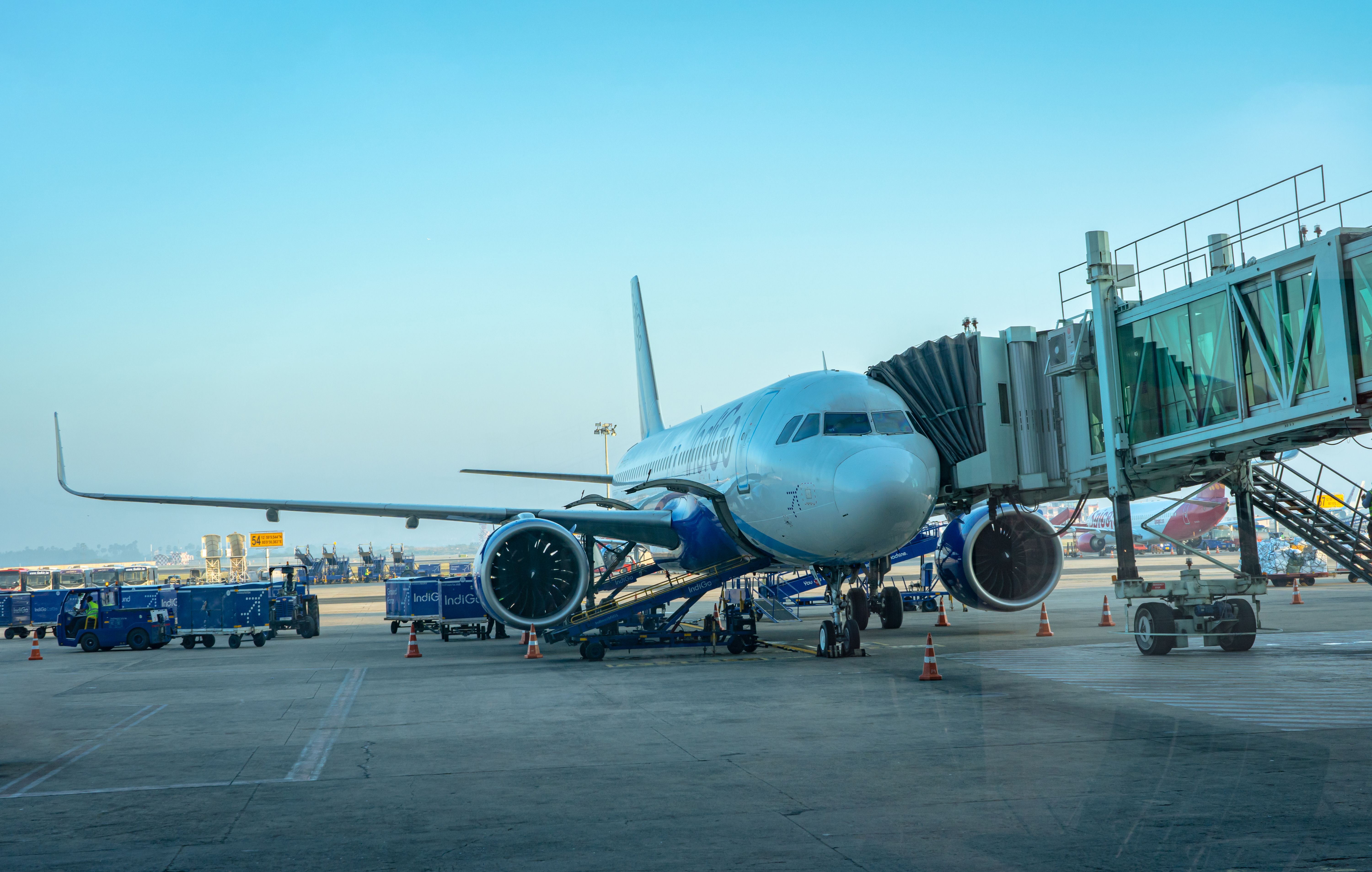 Plane parked at Chennai Airport