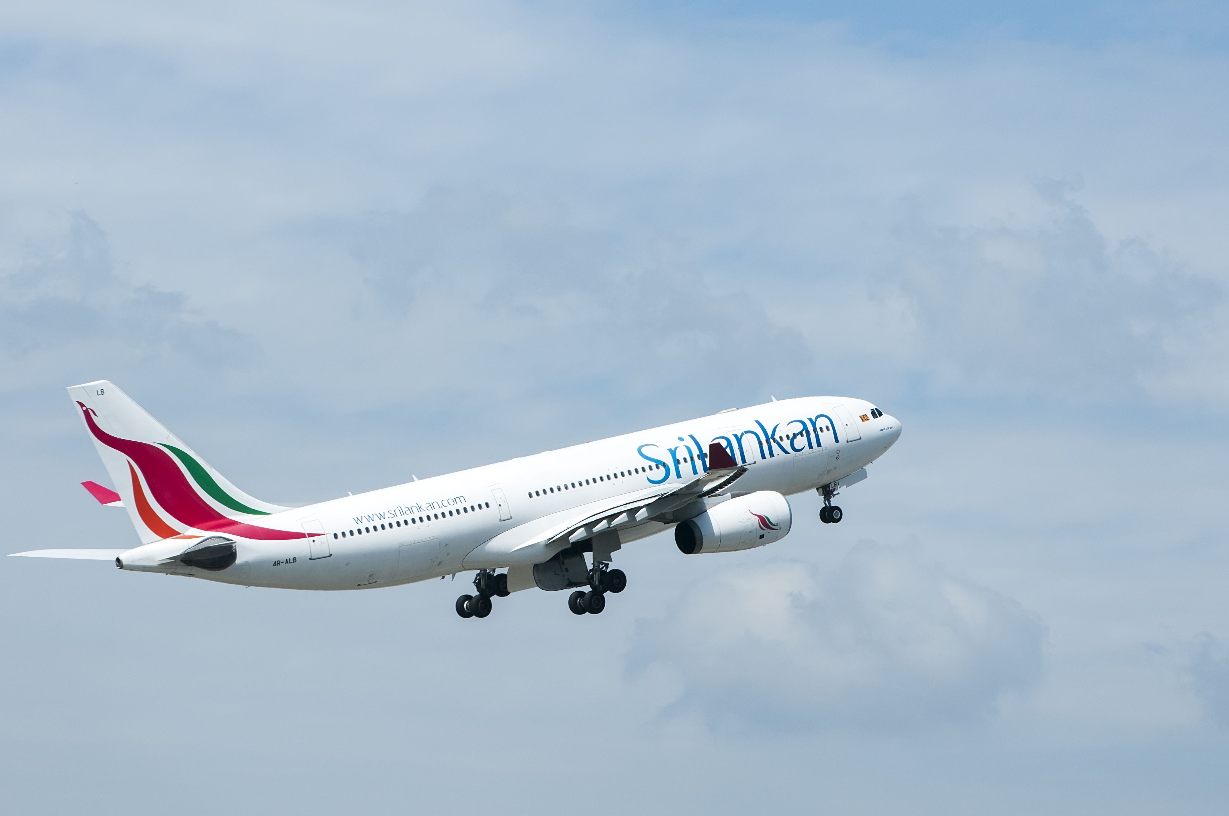 SriLankan Airlines Airbus A330 taking off from Kuala Lumpur International Airport