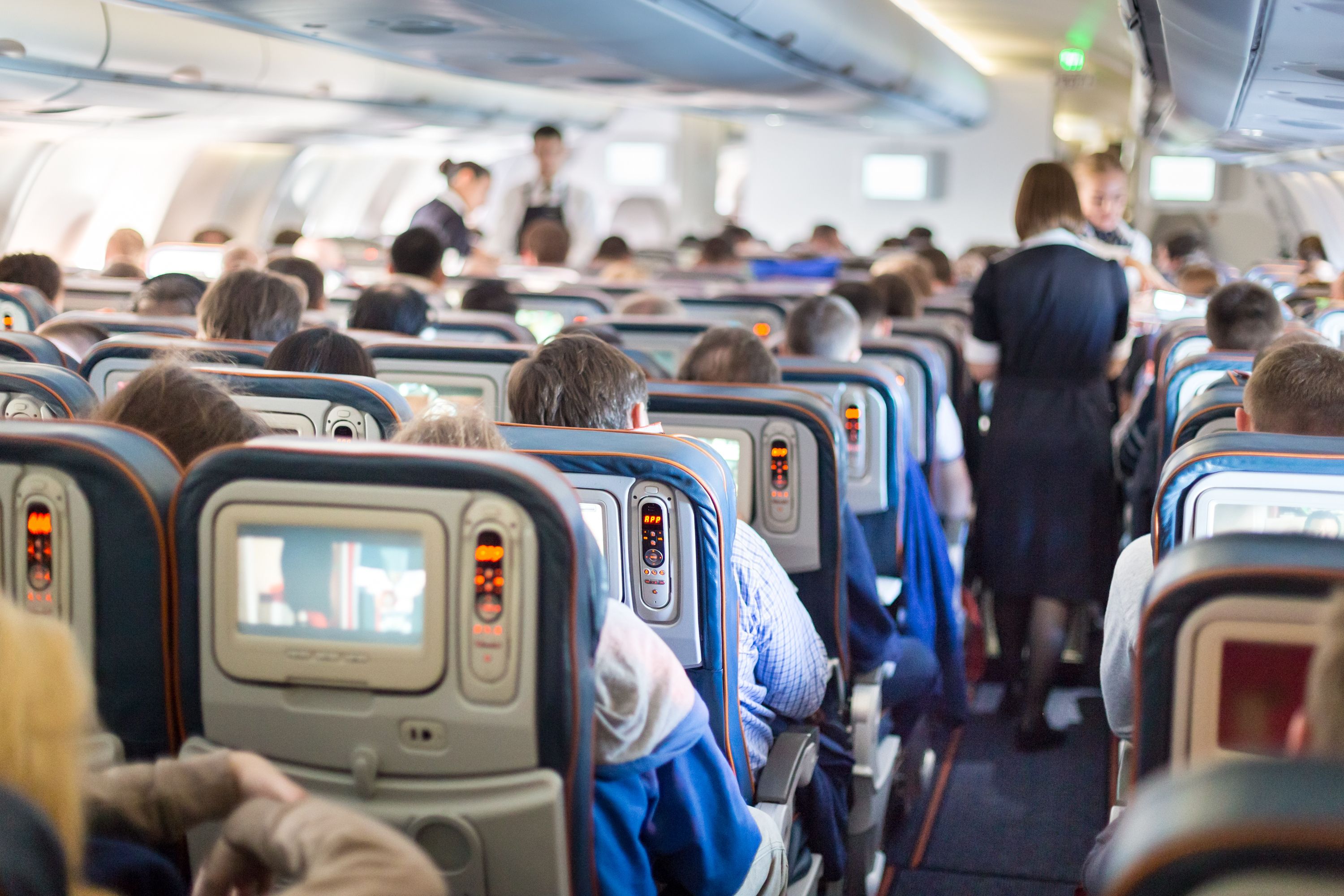 passengers on an aircraft