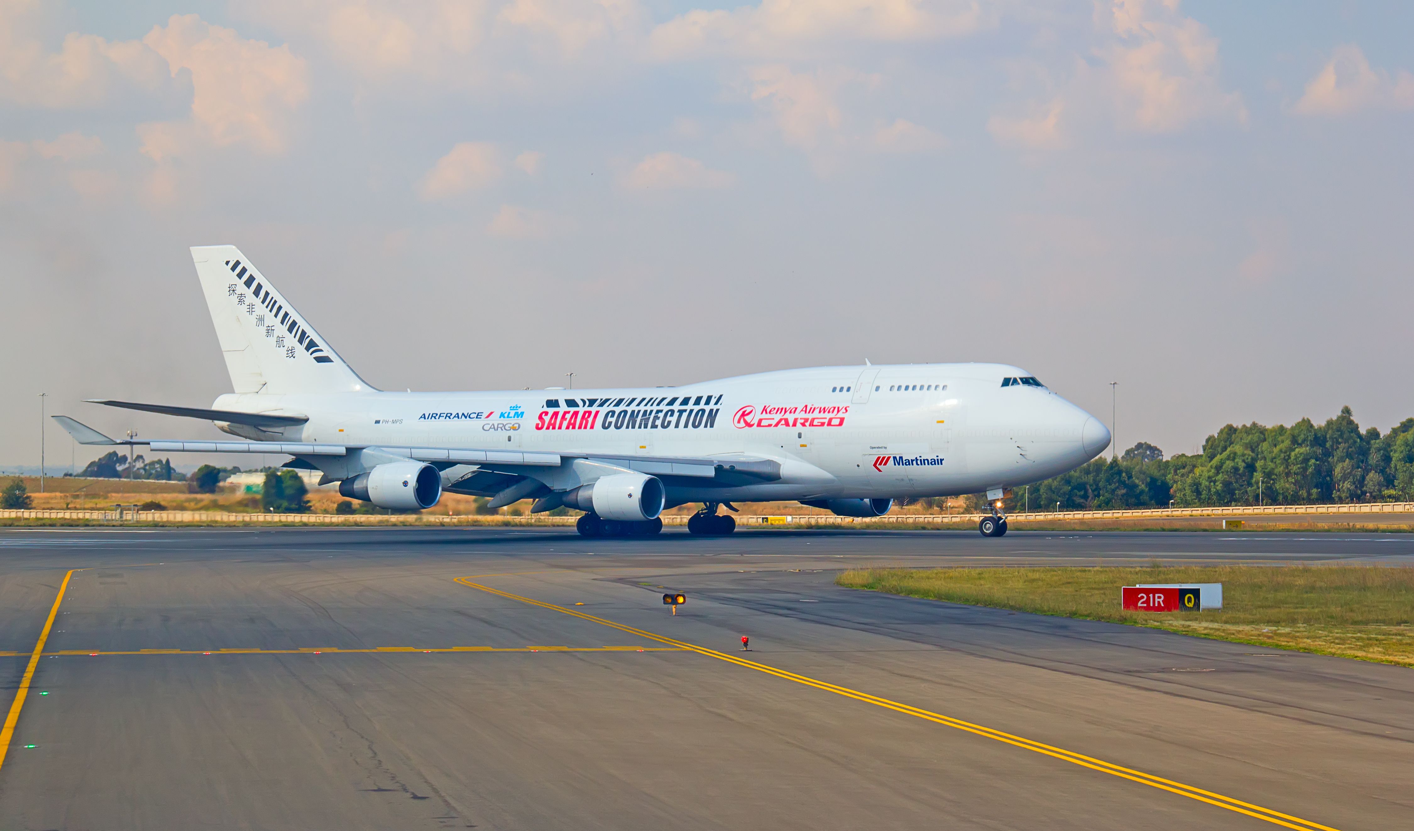 Kenya Airways Cargo Boeing 747 at Johannesburg Airport