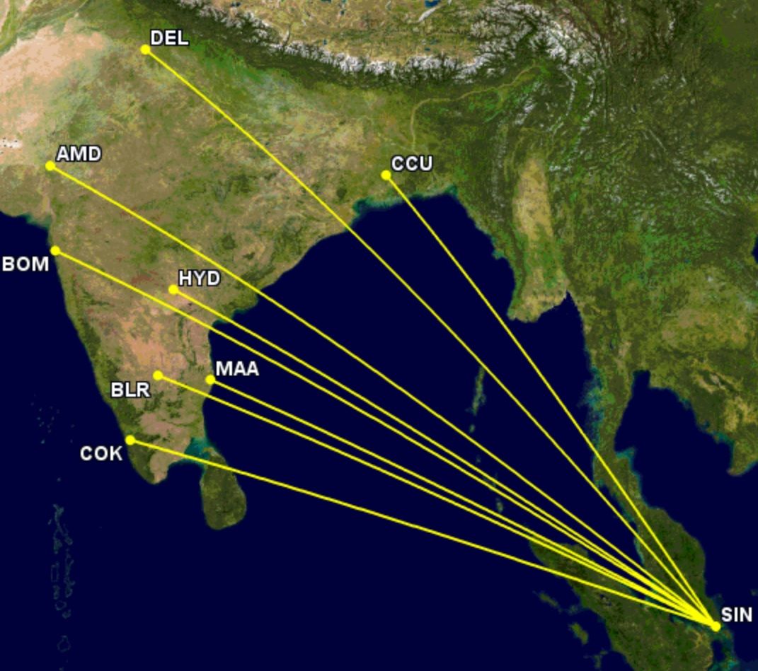 Up To 16 Daily Flights Inside Singapore Airlines Huge India