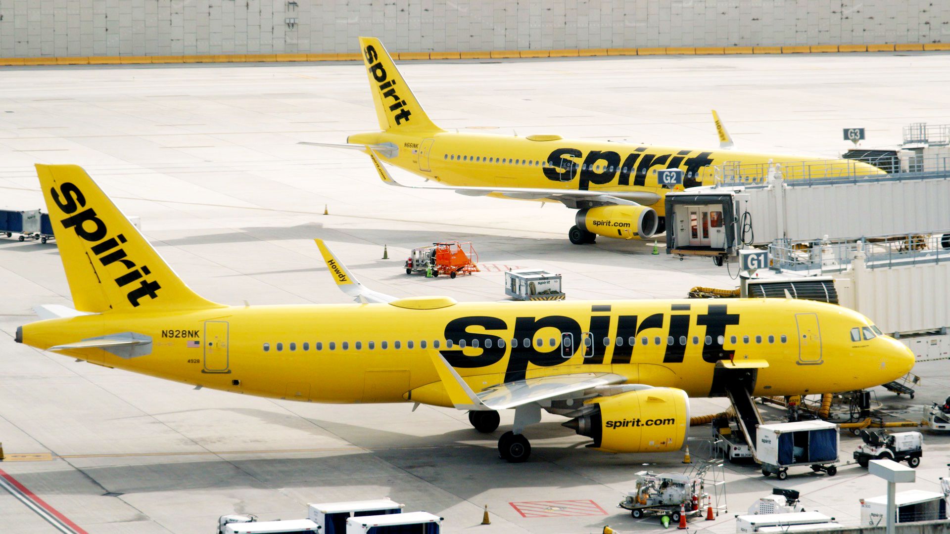 Spirit Aircraft at airport