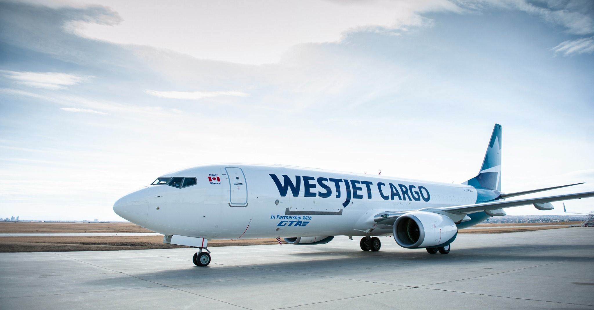 ウエストジェットカーゴ 737-800BCF C-FTWJ 1/400 NG Model Westjet Cargo 737-800BCF/w C-FTWJ 58135 1:400
