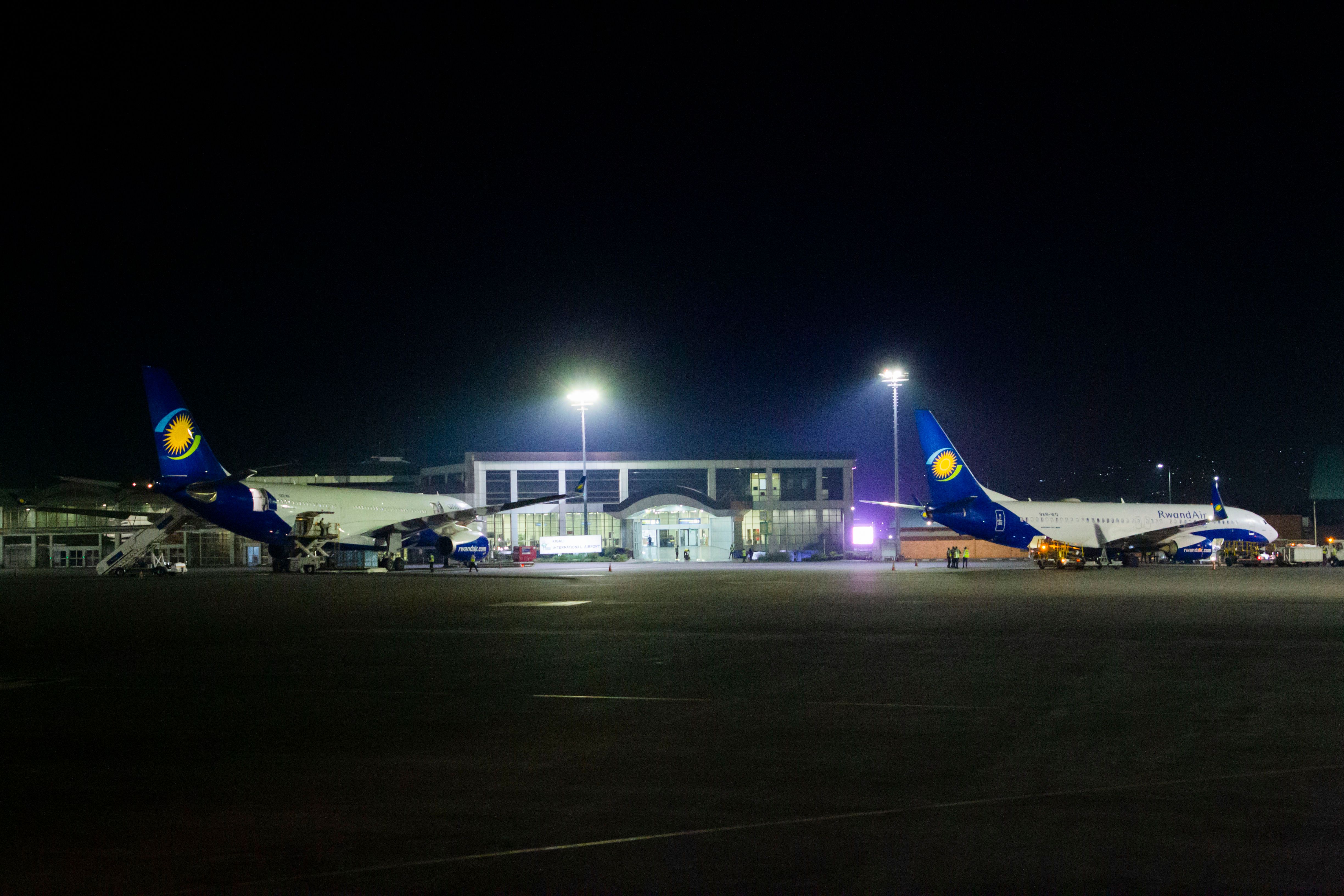 Rwandair planes at Kigali International Airport