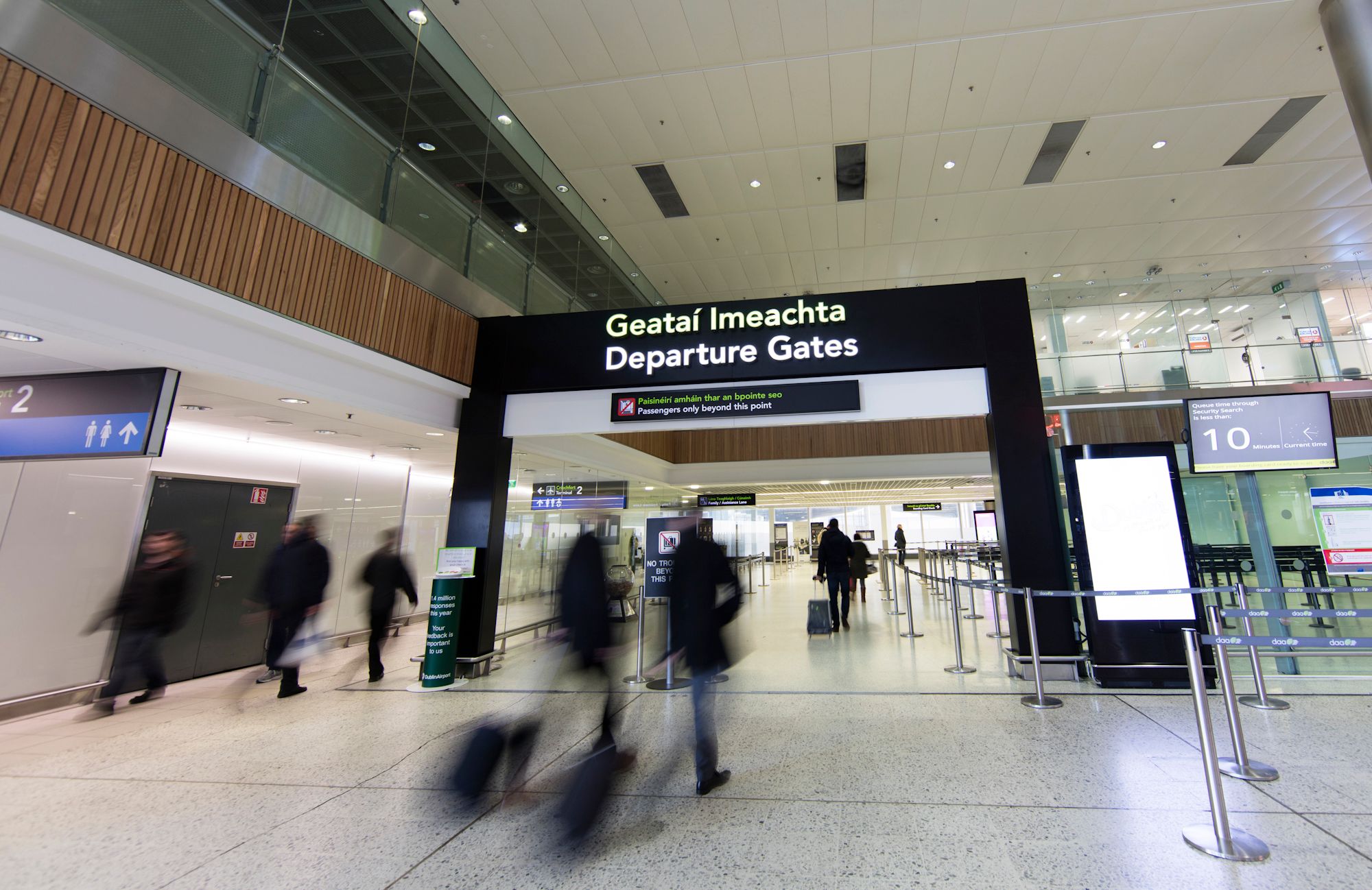 Departure gates in Dublin Airport
