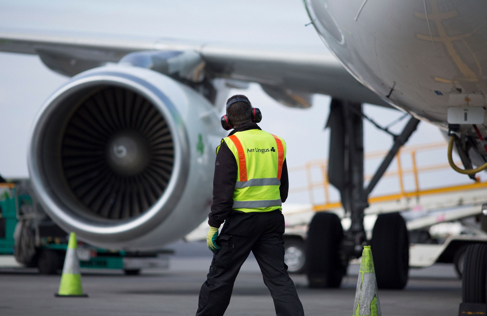 Air Lingus ground crew at Dublin Airport
