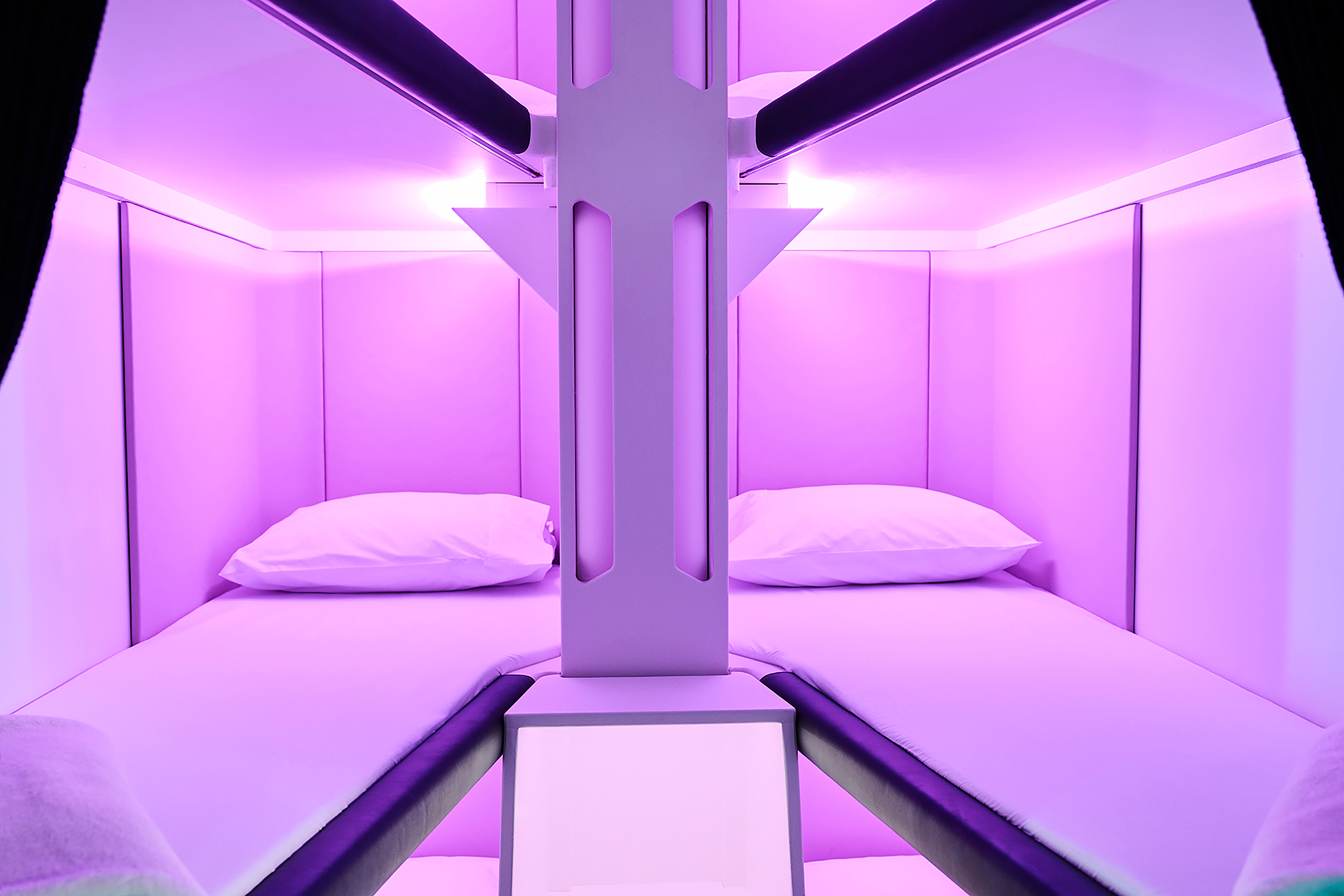 Air New Zealand’s Skynest beds for economy class passengers.