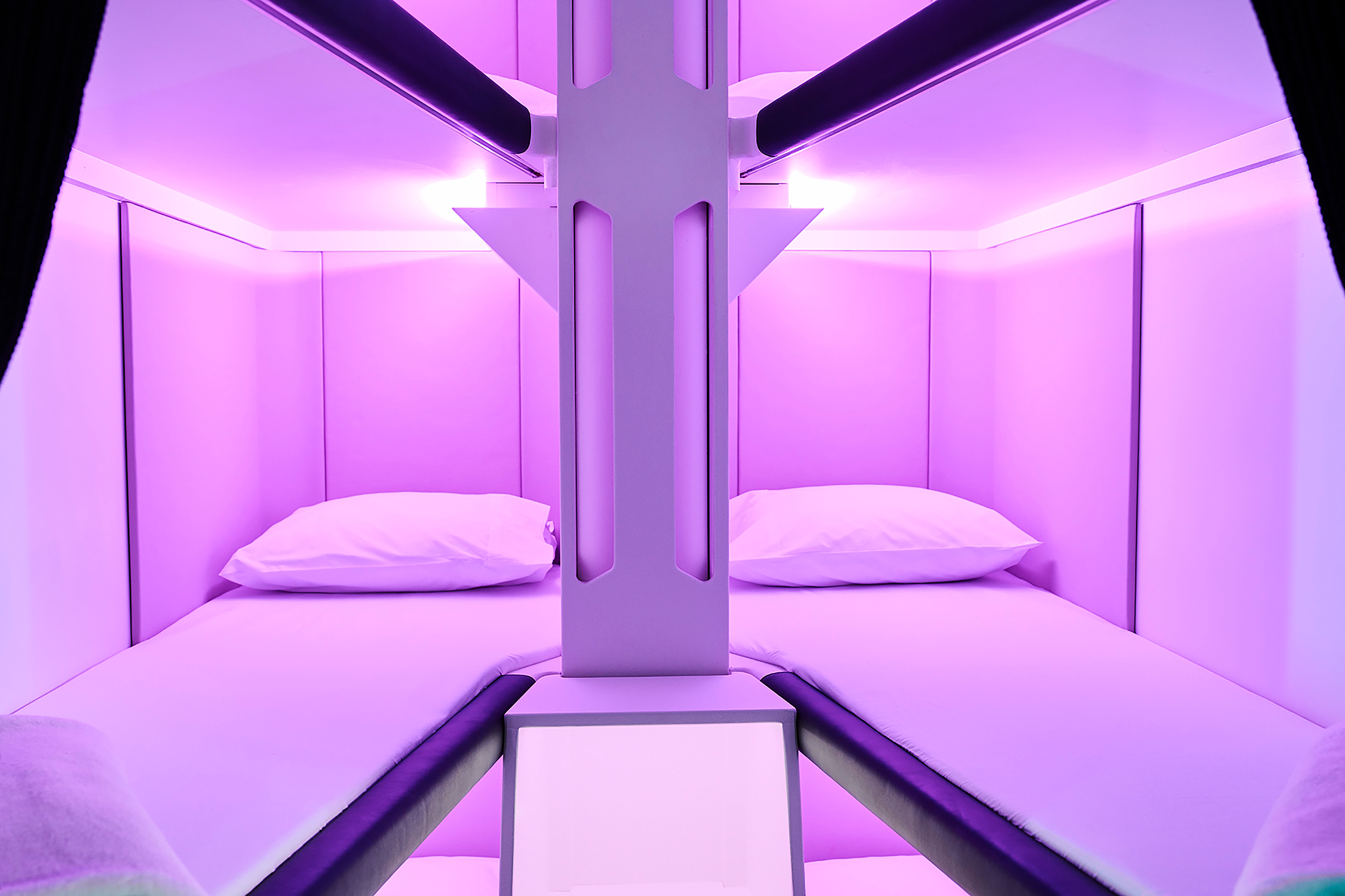 Air New Zealand’s Skynest beds for economy class passengers.