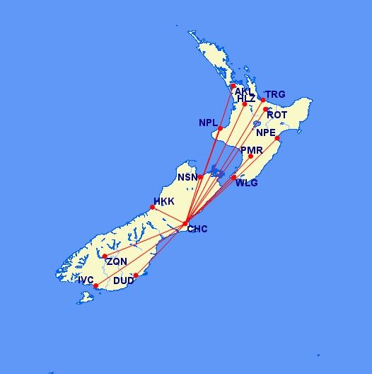 An InDepth Look At Air New Zealand's Domestic Network In March