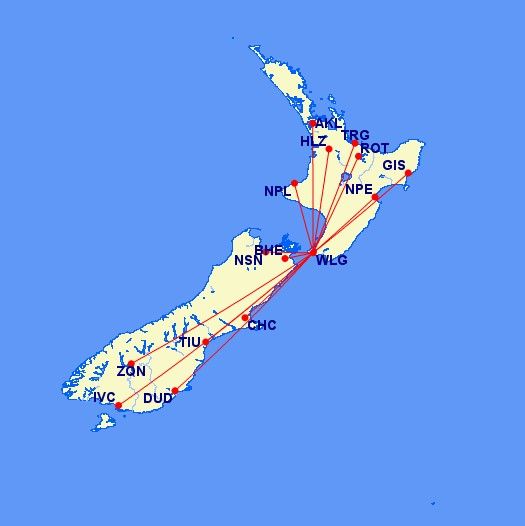 An InDepth Look At Air New Zealand's Domestic Network In March