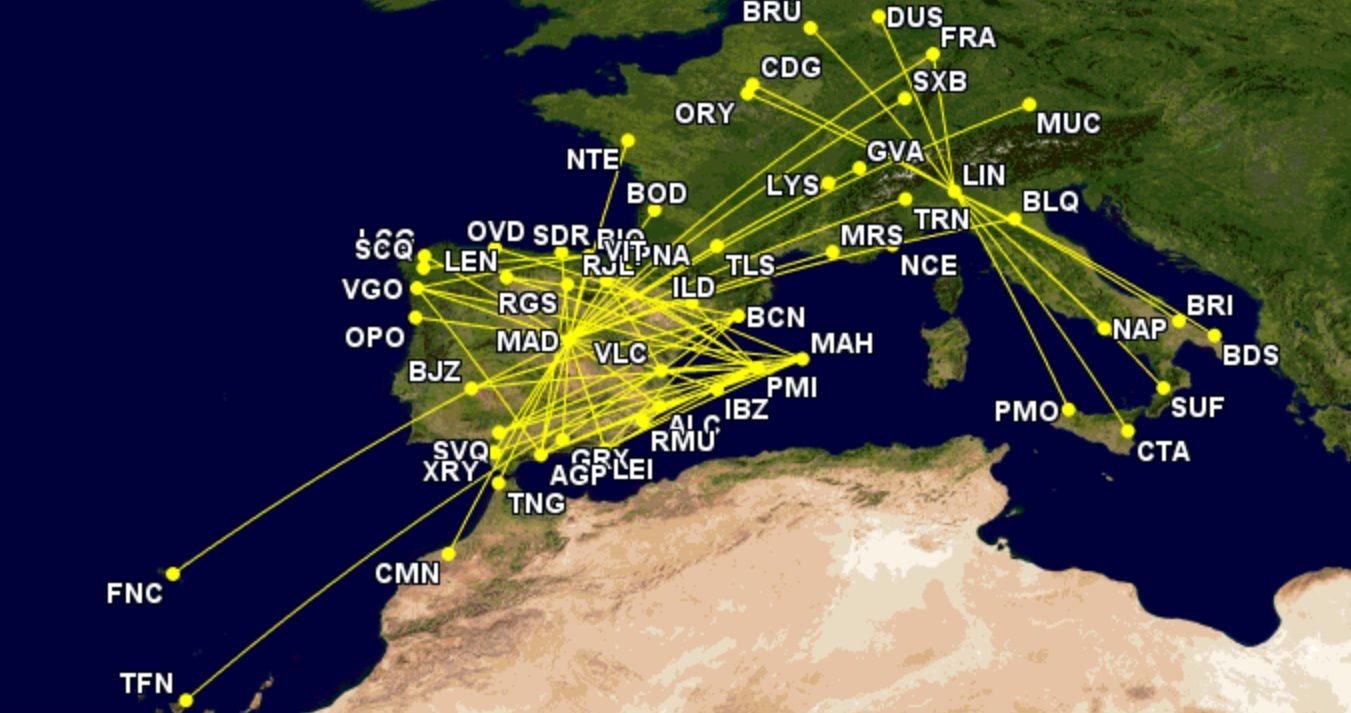 CRJ-1000 network March 2023