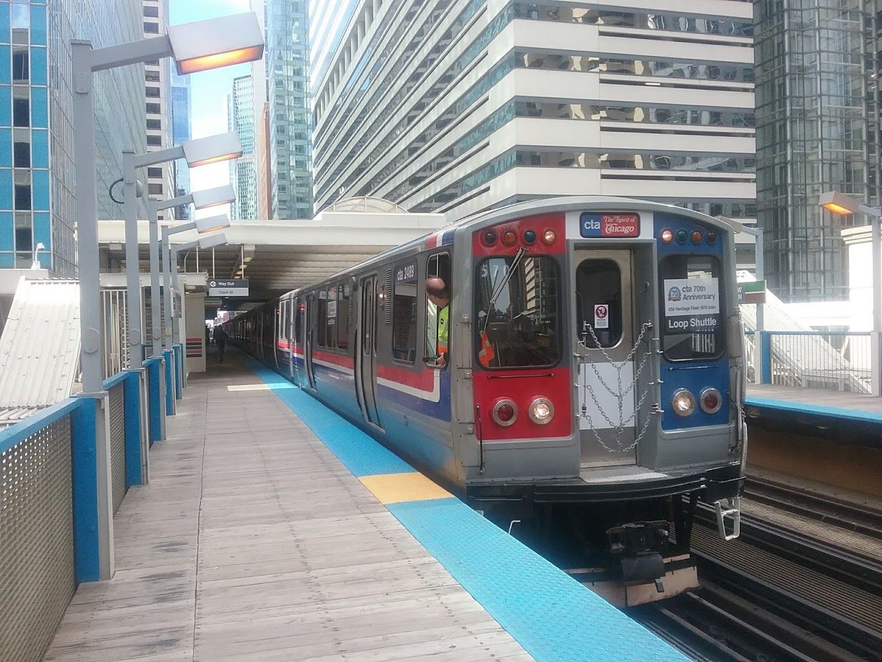 A Boeing Series 2400 car running on Chicago's transit system.