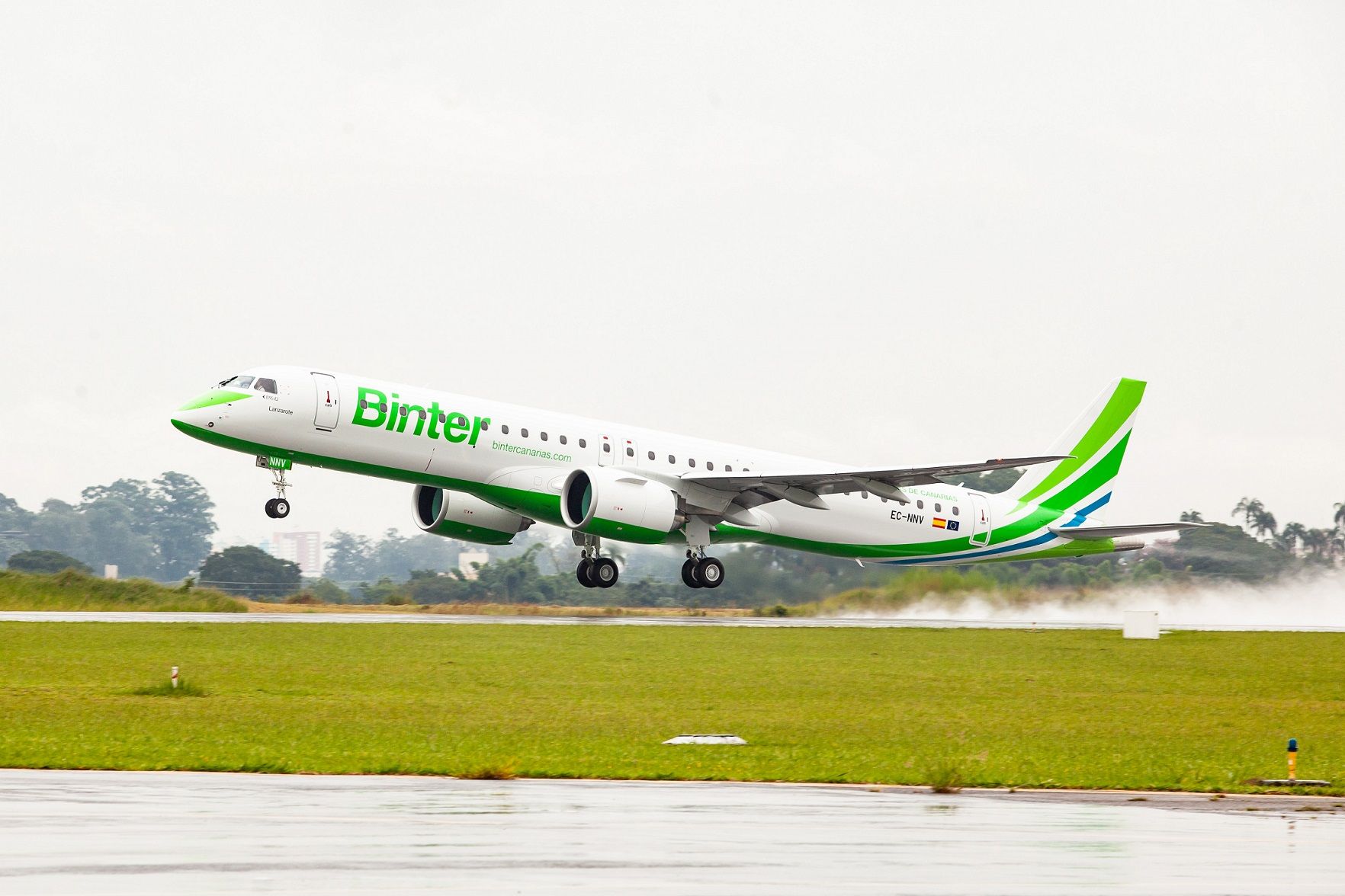 A Binter Embraer E195-E2 taking off