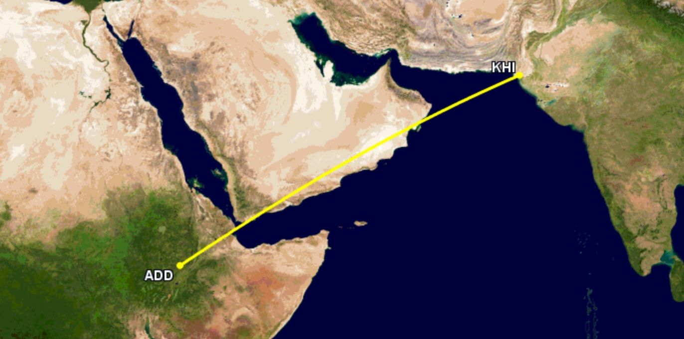 Ethiopian to Karachi