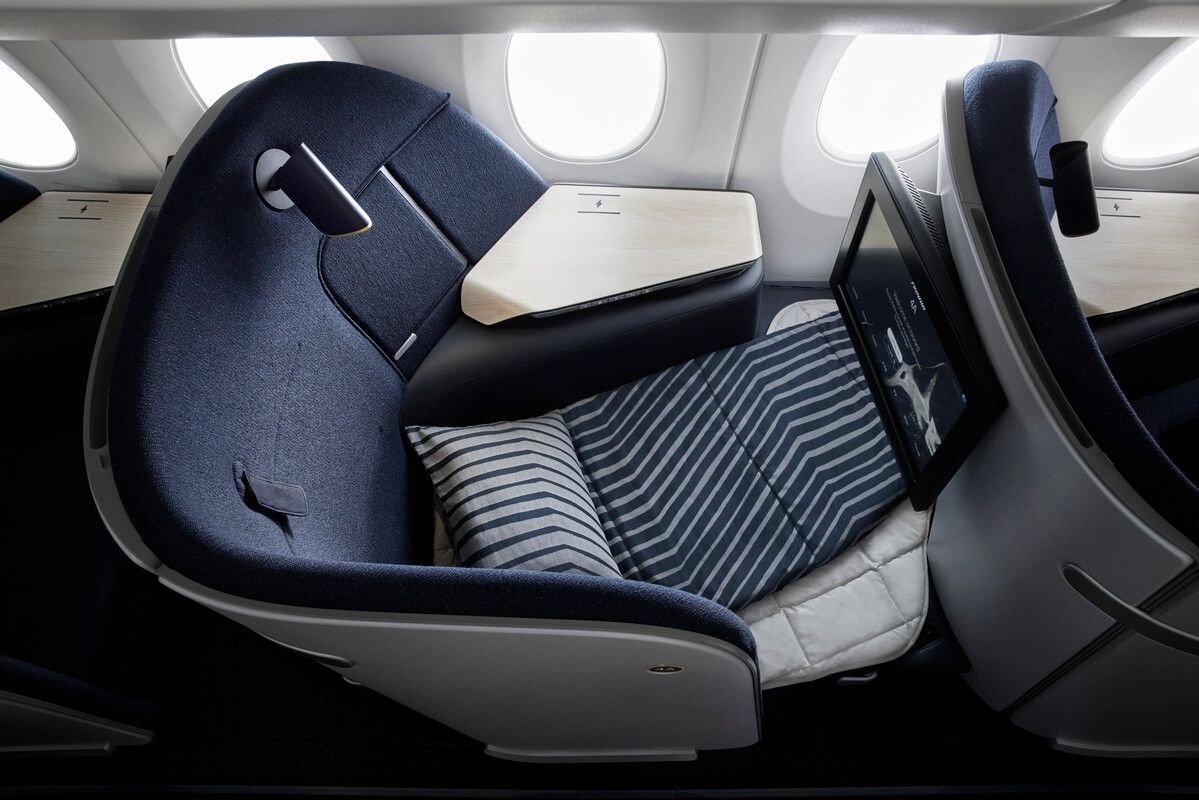 Finnair's new business class seat on the Airbus A350-900