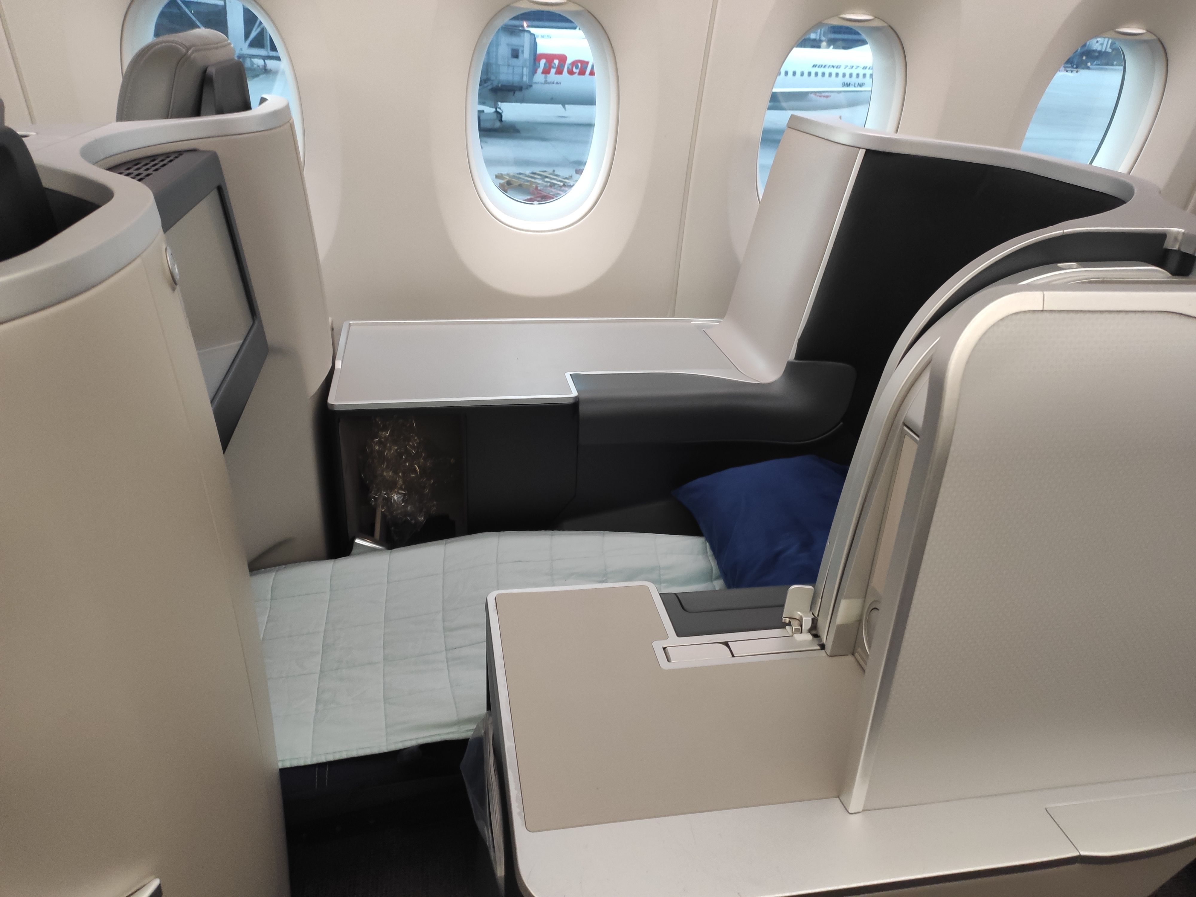 A Malaysia Airlines Business Class Throne Seat.